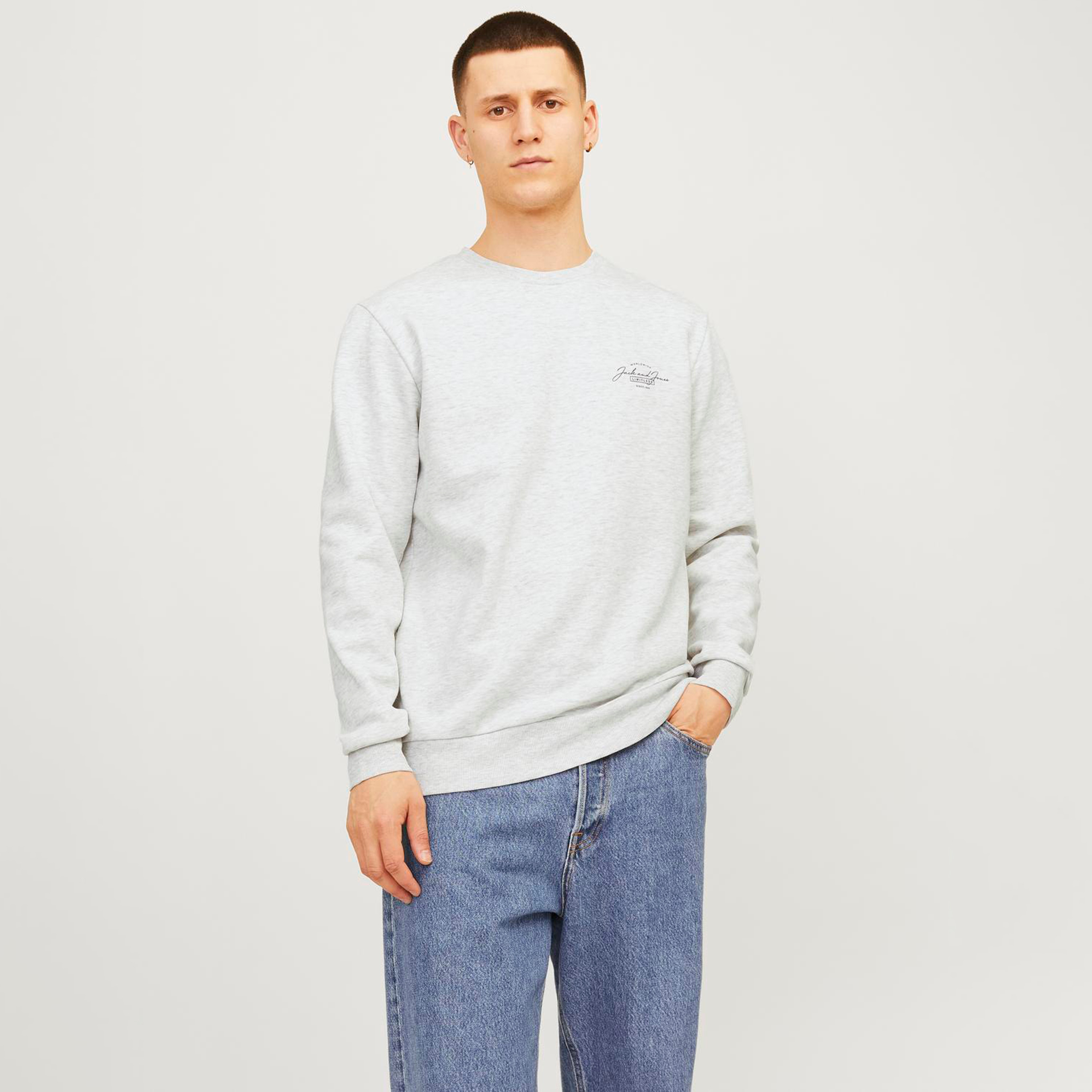 Jack & Jones Logo Crew Neck Long Sleeves Sweatshirt-men-winterwear-hoodiesandsweatshirts-image-7