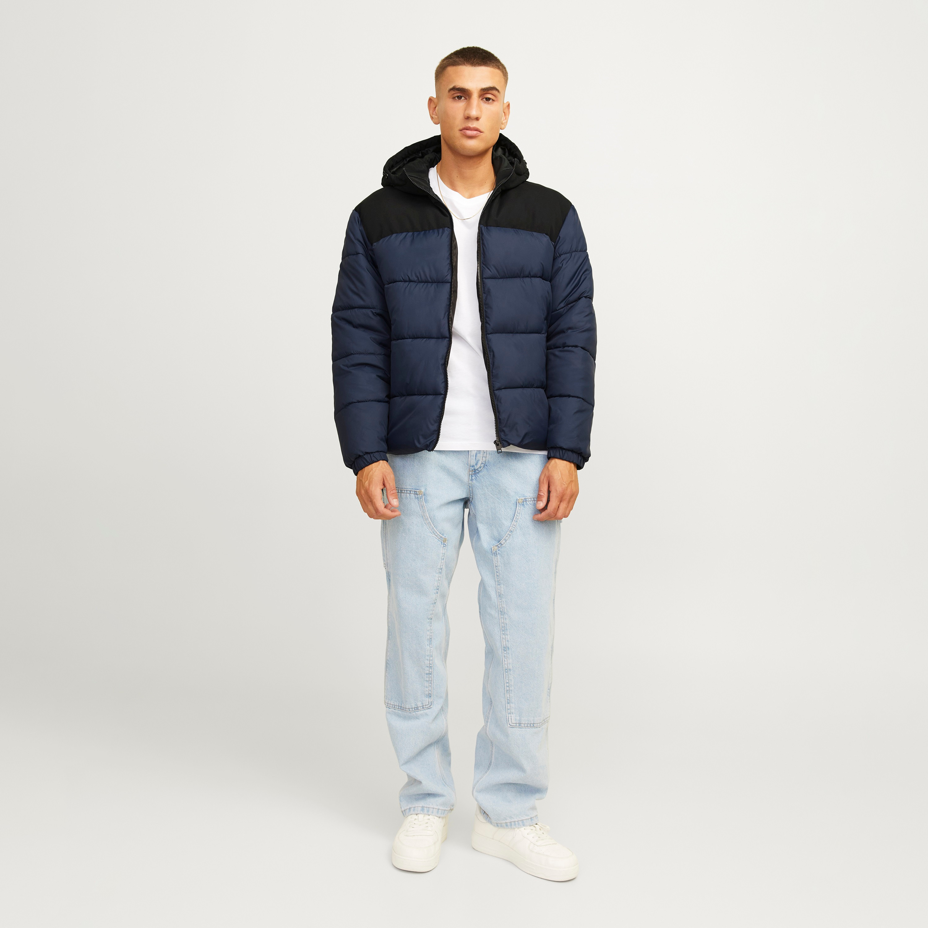 جاك آند جونز كولوربلوك هوديي الرقبة والأكمام الطويلة سترة مبطنة للرجال-men-clothing-jacketsandblazers-jackets-image-2