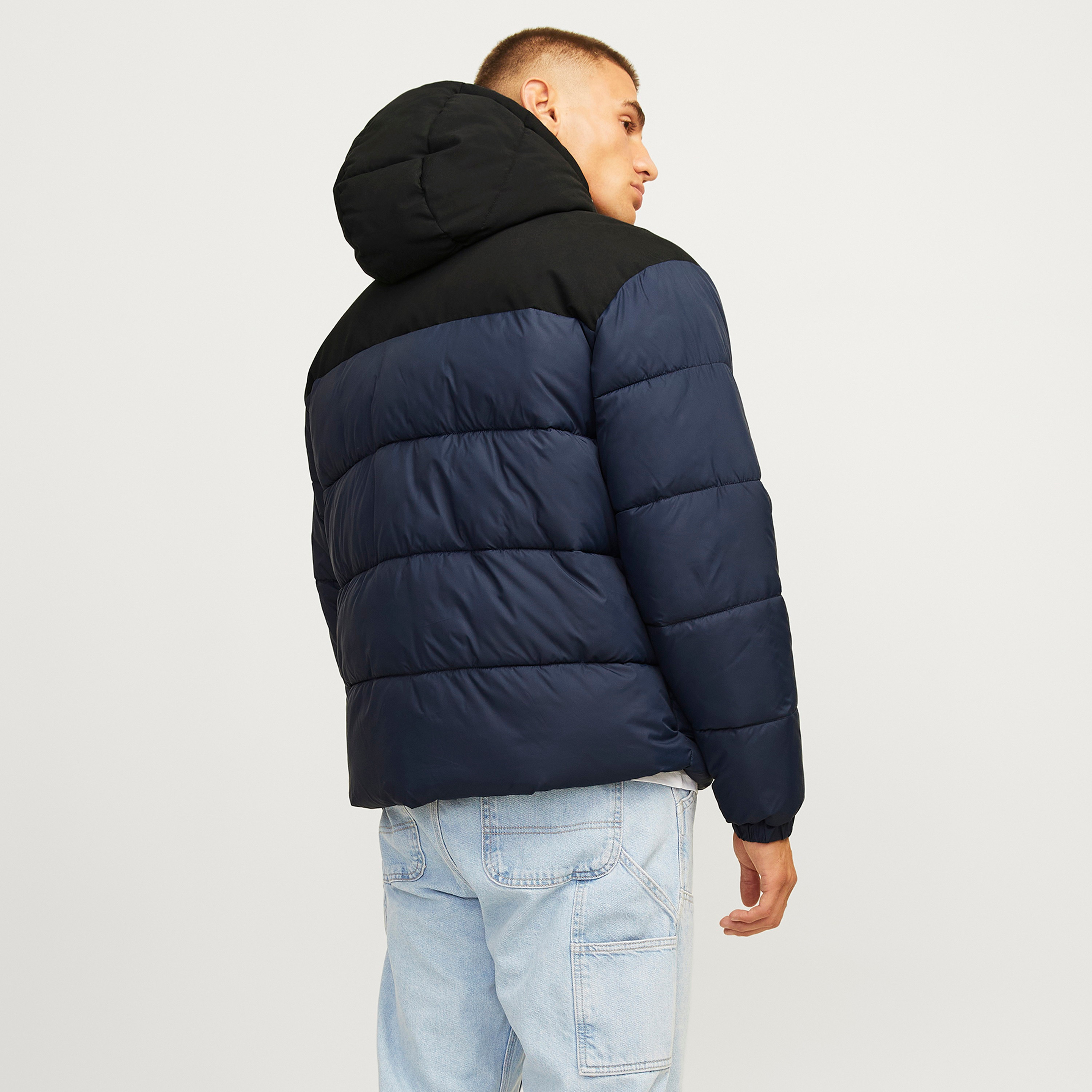 جاك آند جونز كولوربلوك هوديي الرقبة والأكمام الطويلة سترة مبطنة للرجال-men-clothing-jacketsandblazers-jackets-image-4