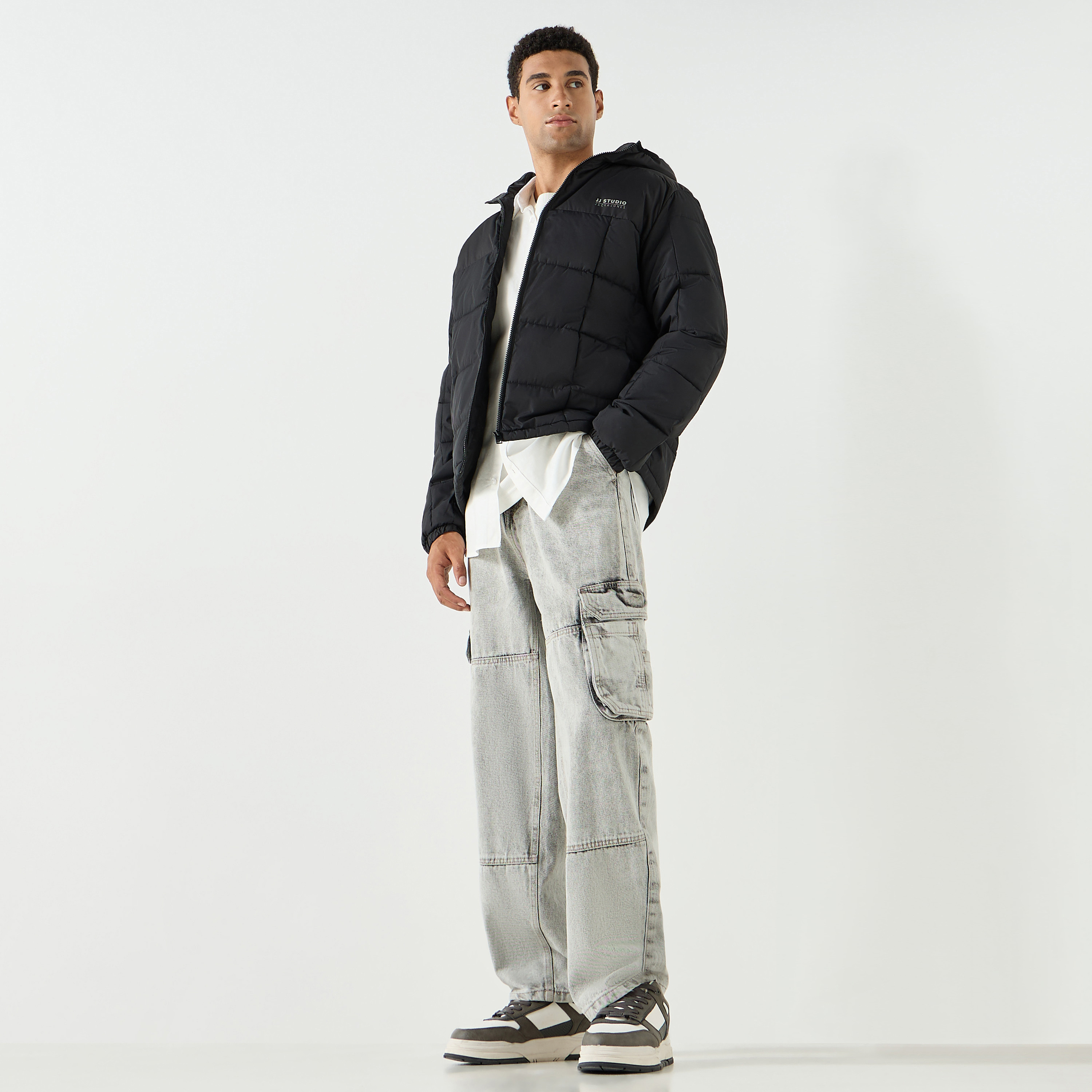 جاك آند جونز كولوربلوك هوديي الرقبة والأكمام الطويلة سترة مبطنة للرجال-men-clothing-jacketsandblazers-jackets-image-2