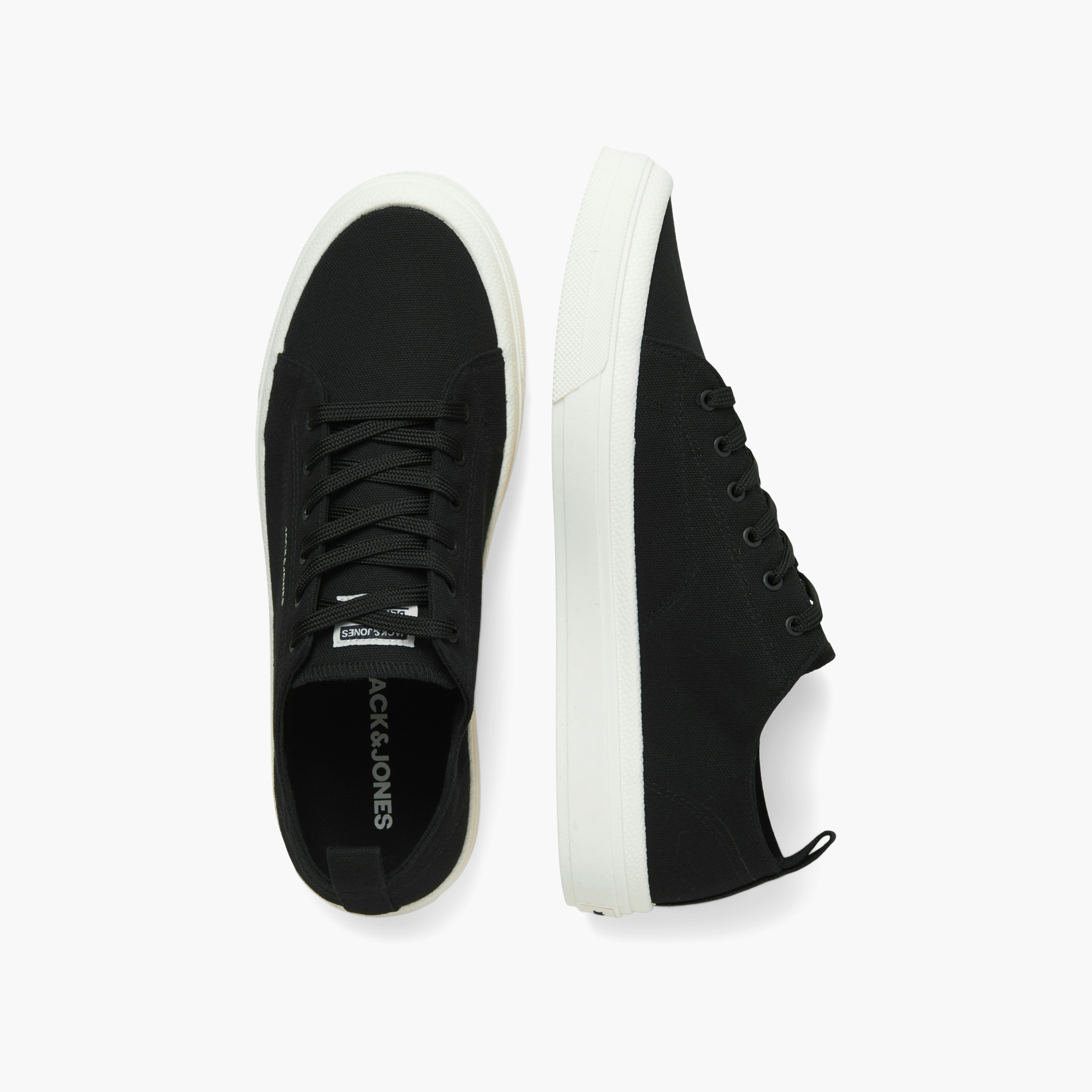 سنيكرز دو قماشي من جاك آند جونز للرجال مع رباط برقبة منخفضة-men-shoes-sneakers-image-3