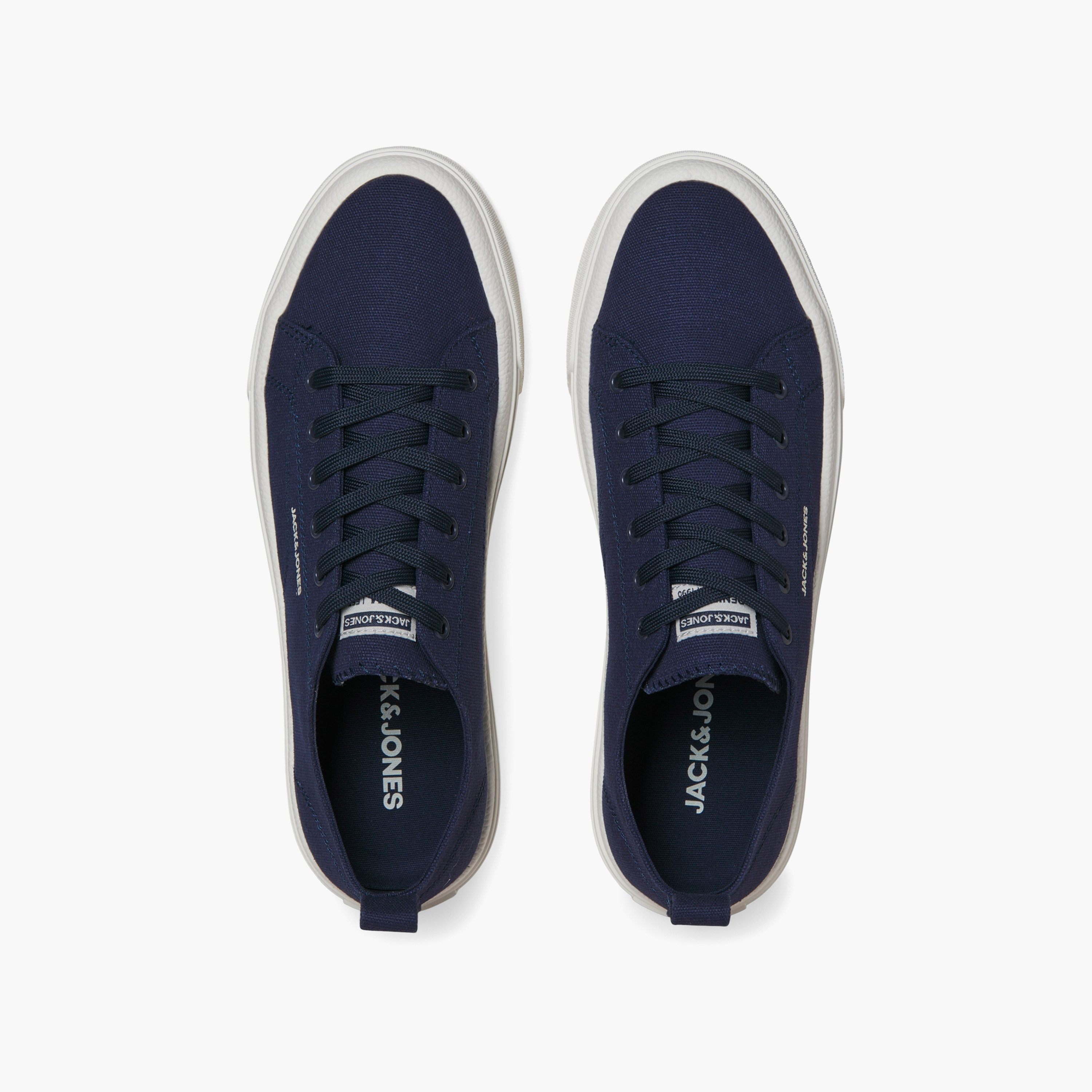سنيكرز دو قماشي من جاك آند جونز للرجال مع رباط برقبة منخفضة-men-shoes-sneakers-image-10