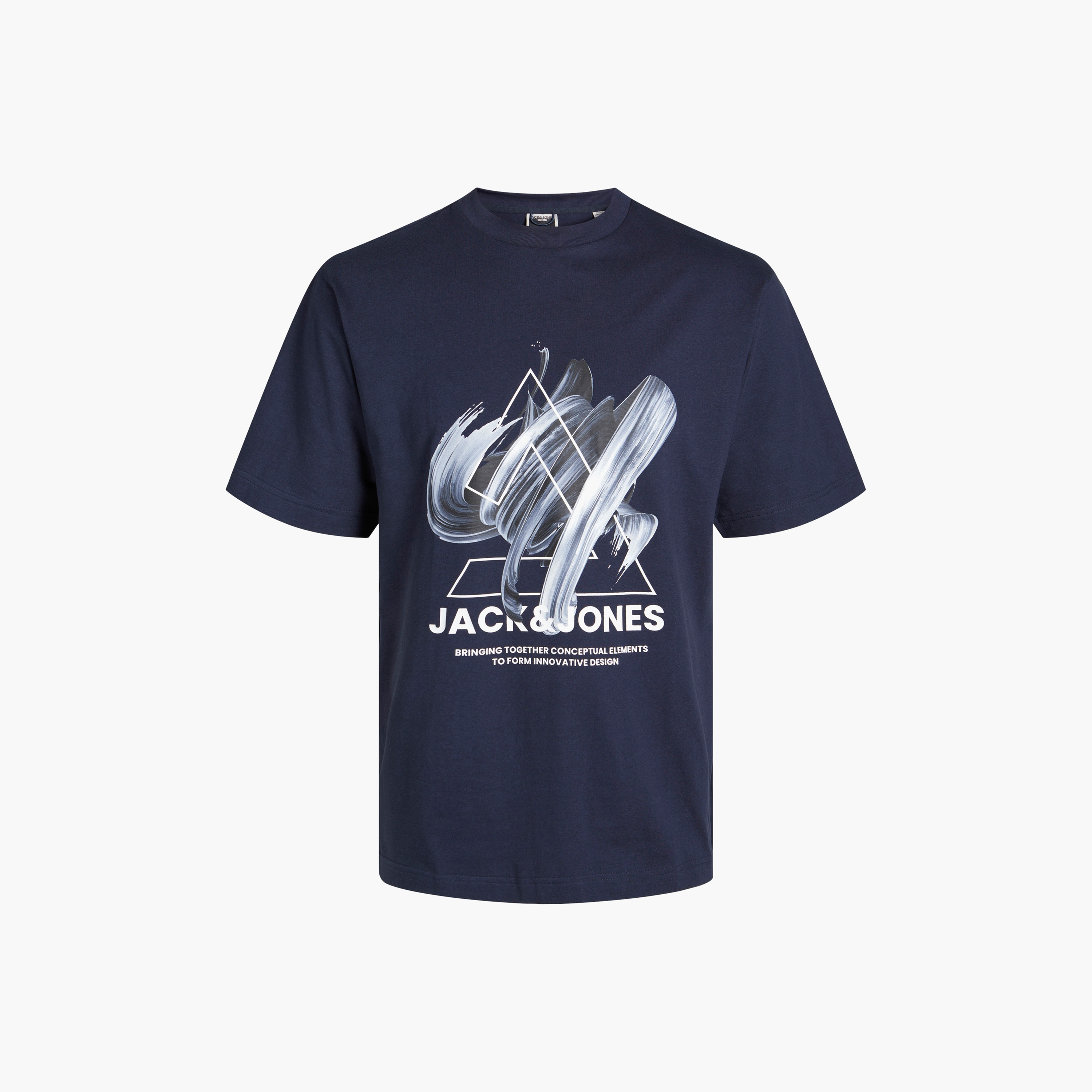 تي شيرت ذو مقاس كبير من جاك آند جونز ذو جرافيك بأكمام قصيرة و ياقة مستديرة-men-clothing-tshirtsandpolos-tshirts-image-1
