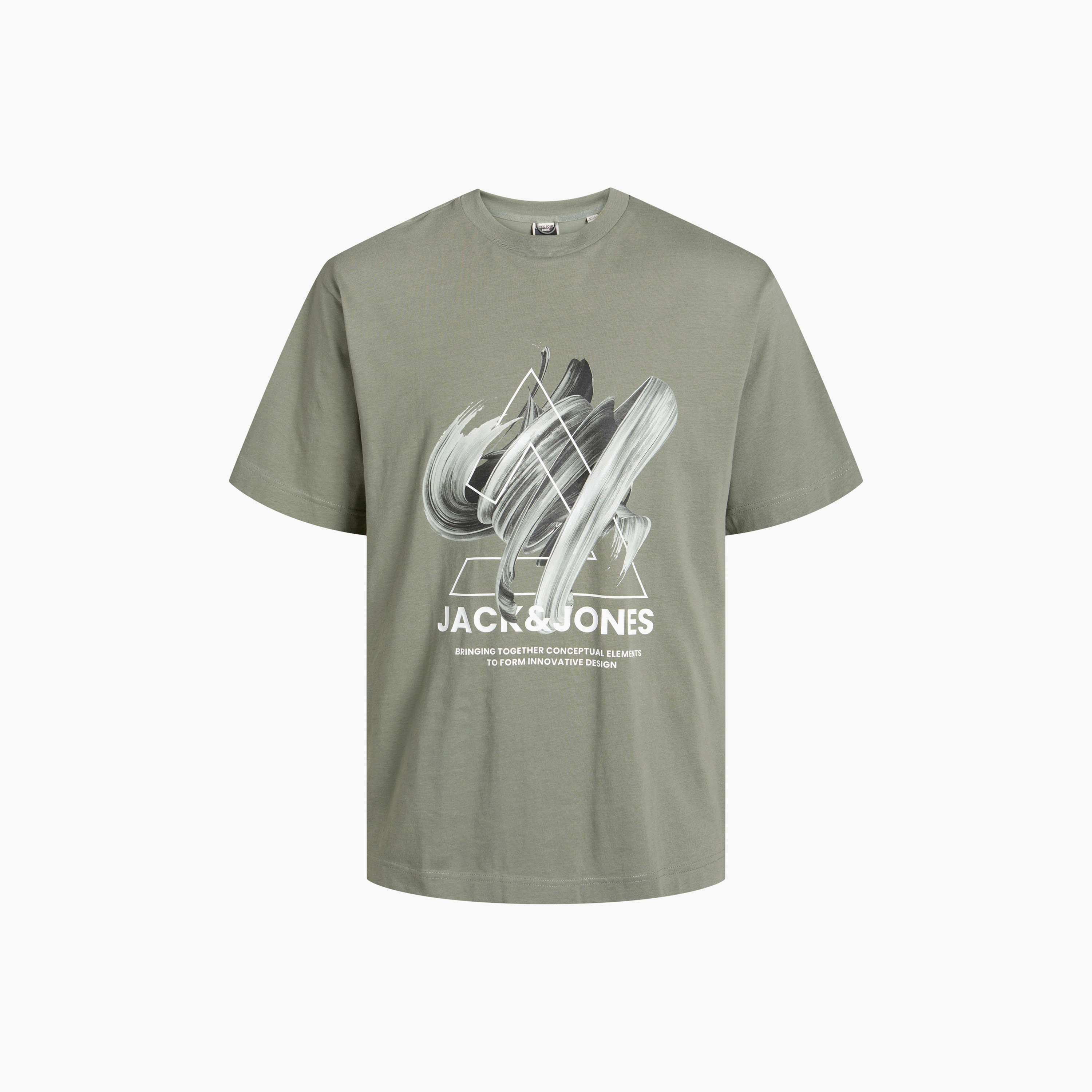 تي شيرت ذو مقاس كبير من جاك آند جونز ذو جرافيك بأكمام قصيرة و ياقة مستديرة-men-clothing-tshirtsandpolos-tshirts-image-2