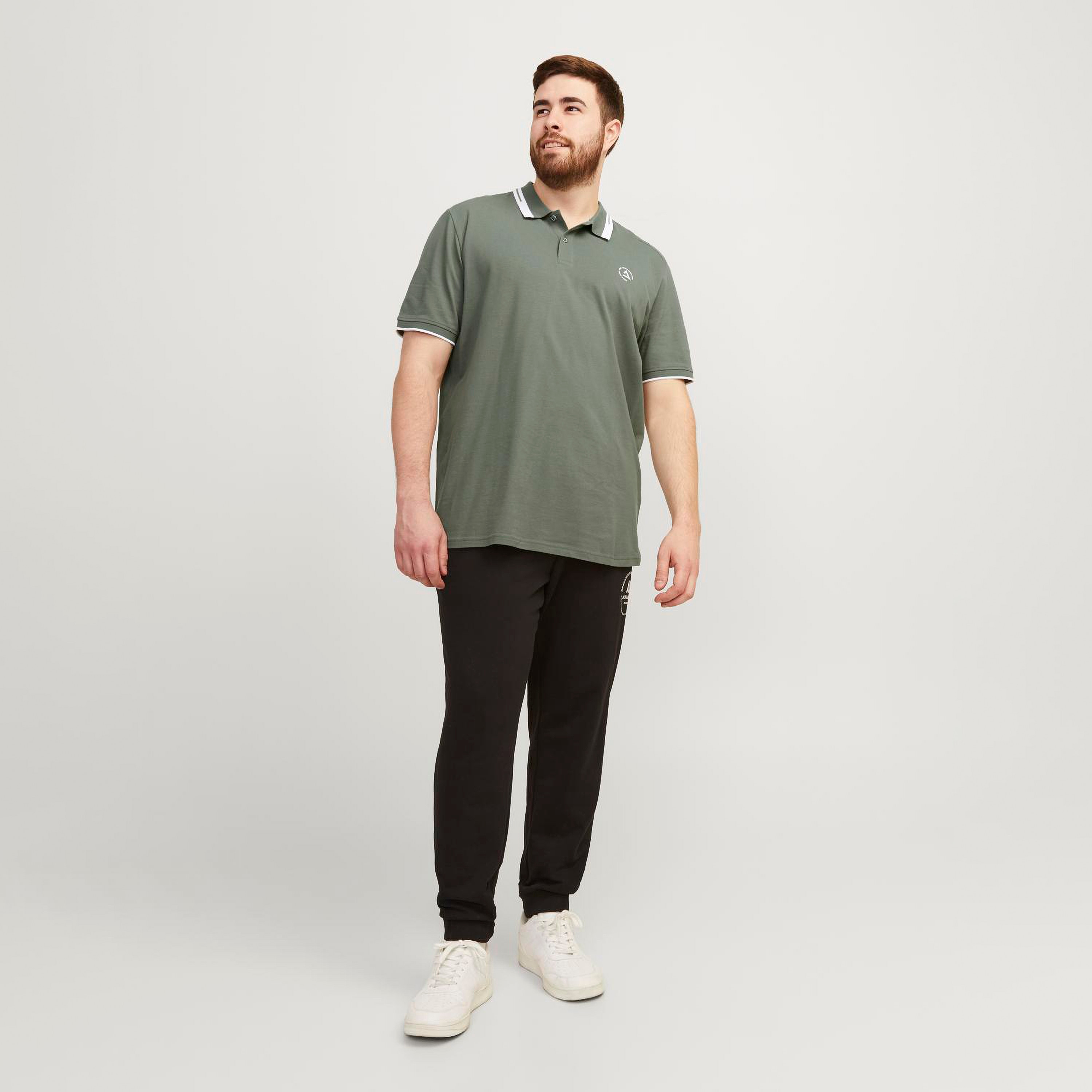 بولو تي شيرت سادة من جاك آند جونز بأكمام قصيرة مع مقاس كبير-men-clothing-tshirtsandpolos-polos-image-6