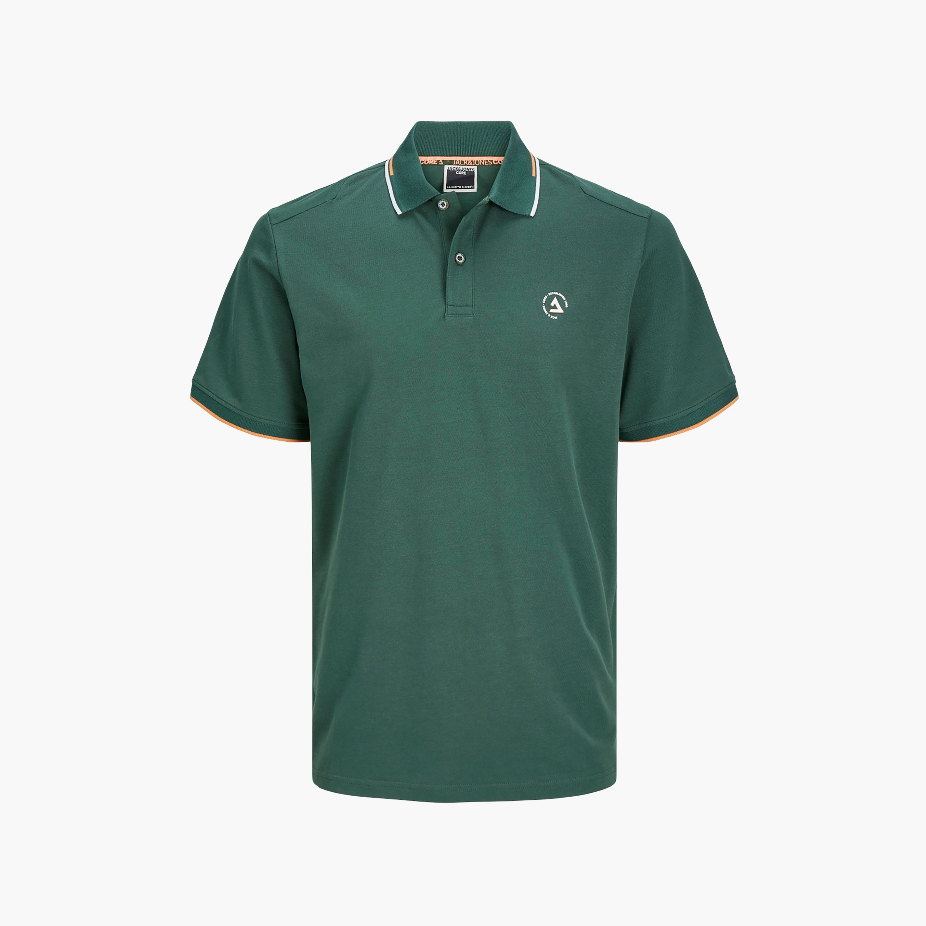 تي شيرت بولو رجالي بأكمام قصيرة سادة وياقة من جاك اند جونز-men-clothing-tshirtsandpolos-polos-image-3