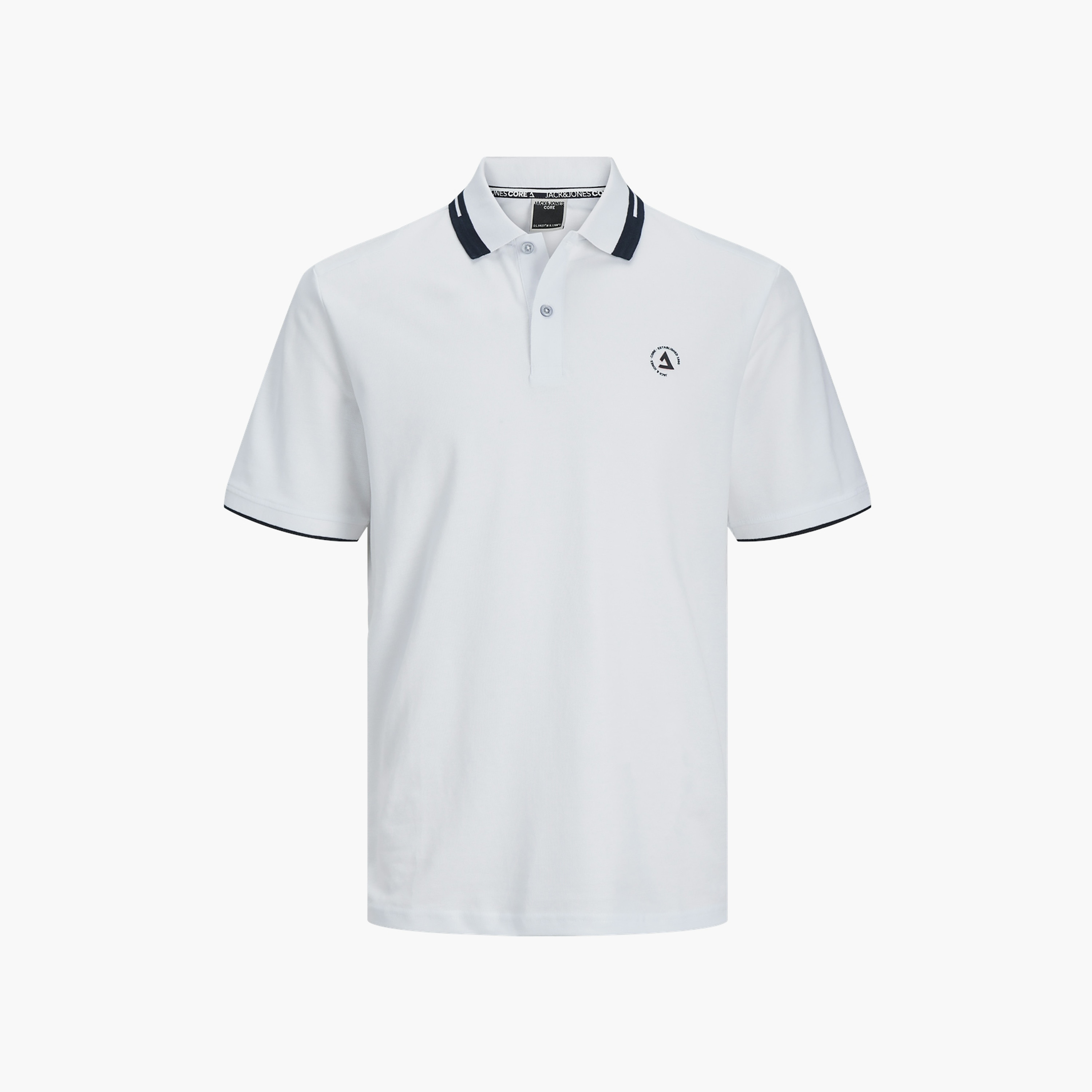 تي شيرت بولو رجالي بأكمام قصيرة سادة وياقة من جاك اند جونز-men-clothing-tshirtsandpolos-polos-image-4