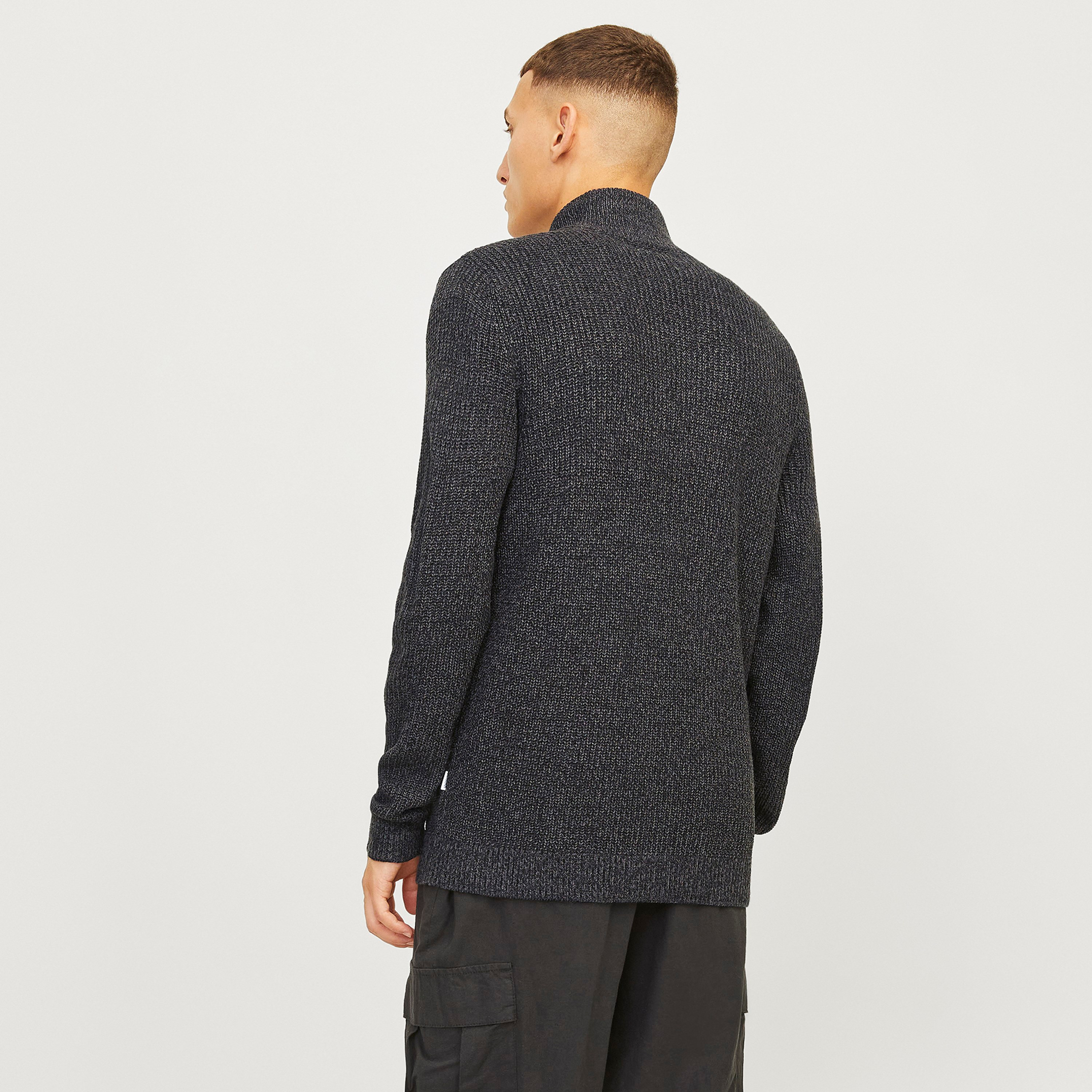 جاك آند جونز سترة متماسكة ذات رقبة عالية وأكمام طويلة للرجال-men-clothing-sweatersandpullovers-image-4
