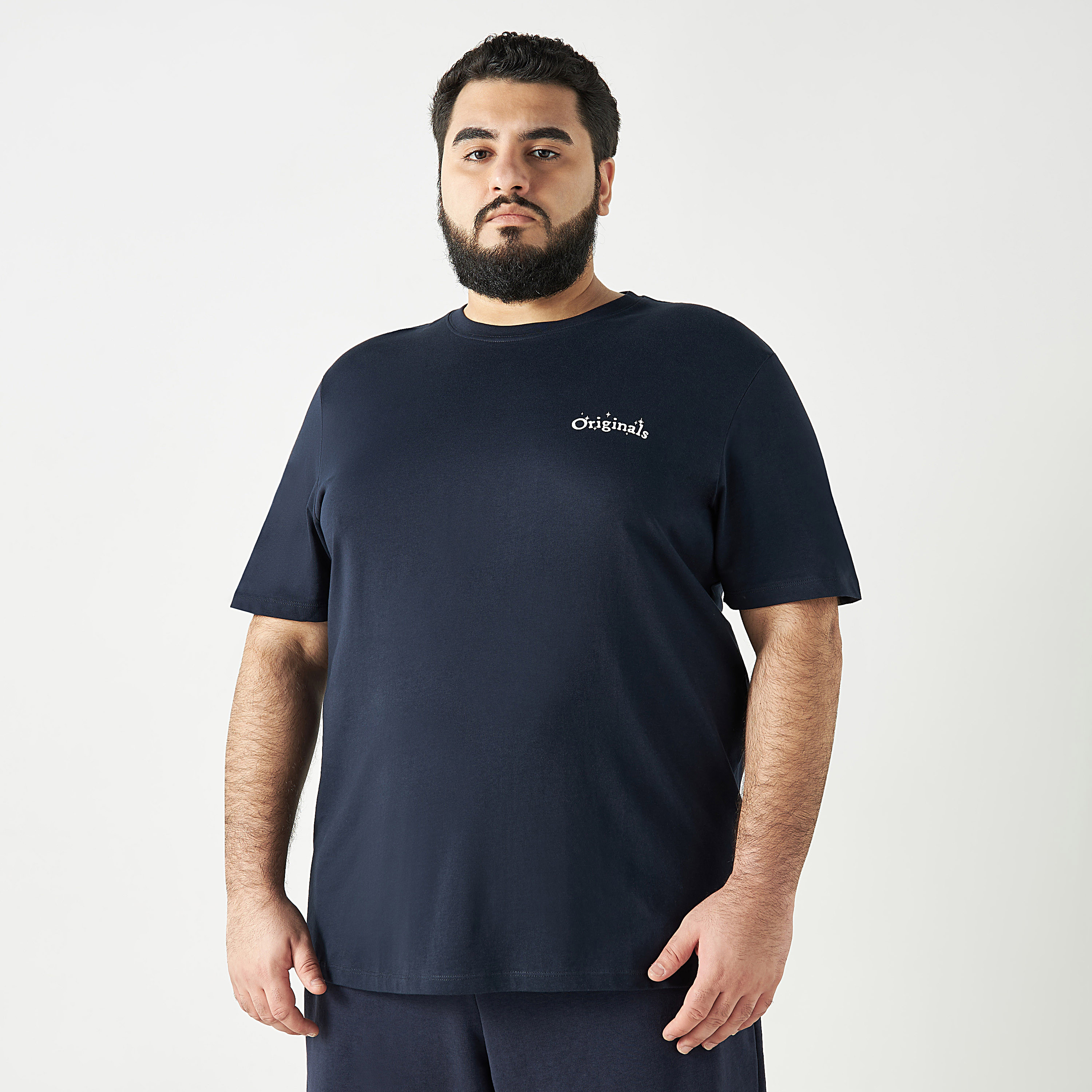 Jack and Jones Plus Size Graphic Print T-shirt with Crew Neck and Short Sleeves-men-clothing-tshirtsandpolos-tshirts-image-3