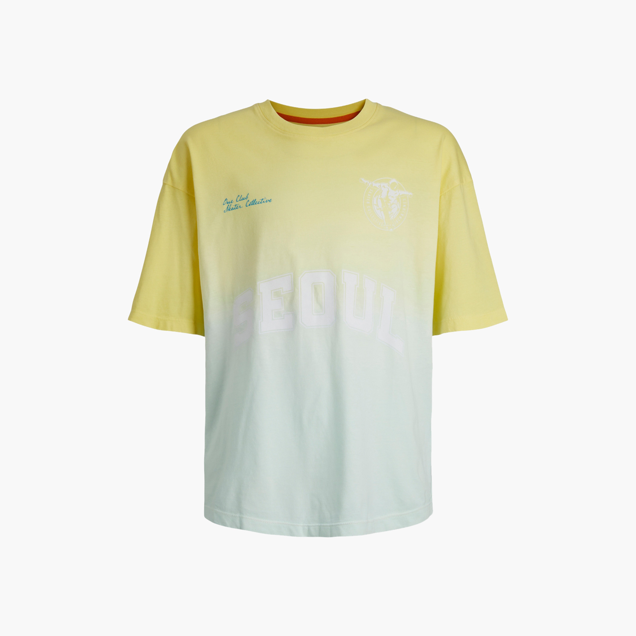 تيشيرت بياقة ضيقة وأكمام قصيرة وطبعات من جاك آند جونز-boys-clothing-tshirtsandpolos-image-1
