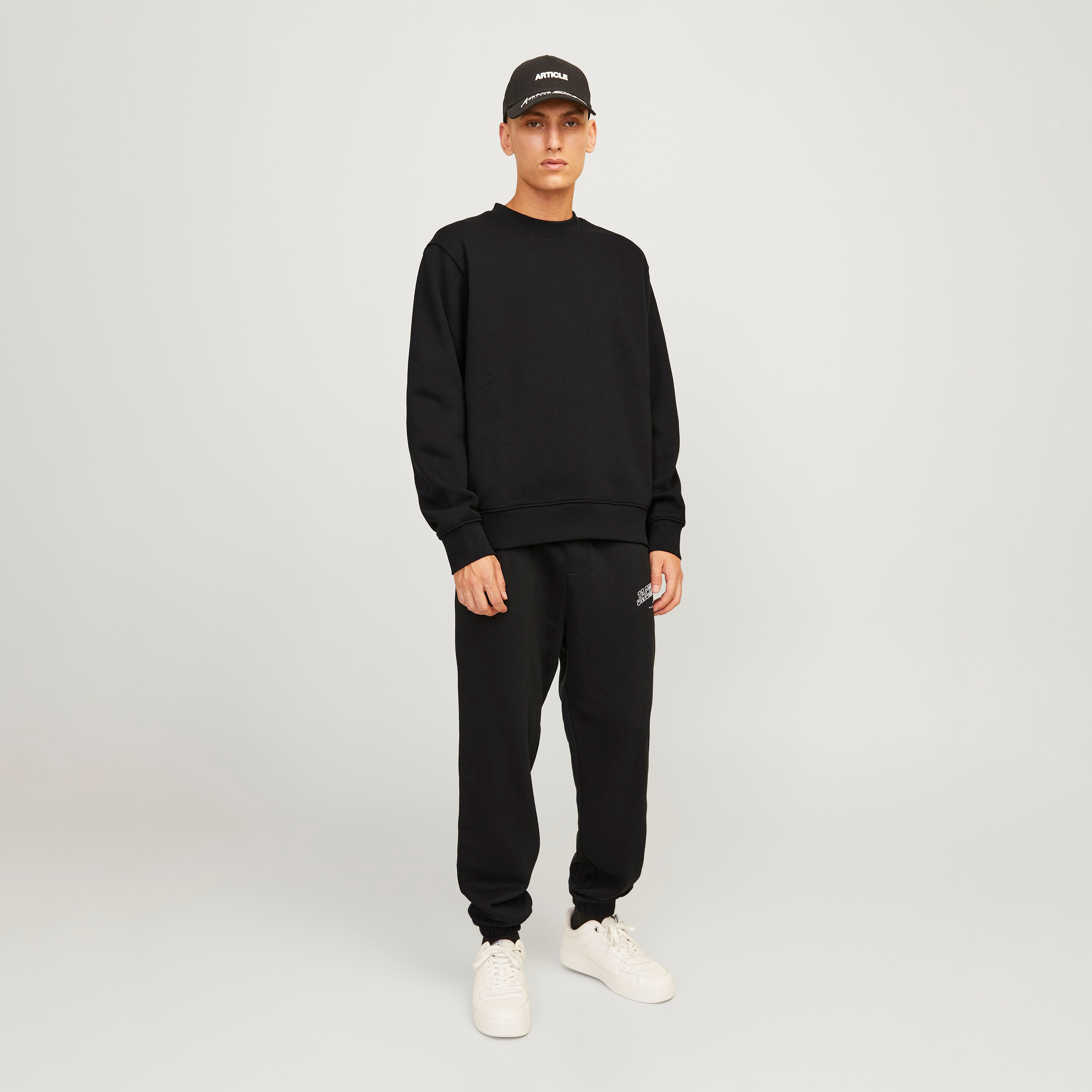 Jack & Jones Logo Mid-Rise Elasticated and Drawstring Waistband Men's Jogger-men-clothing-bottoms-joggers-image-2