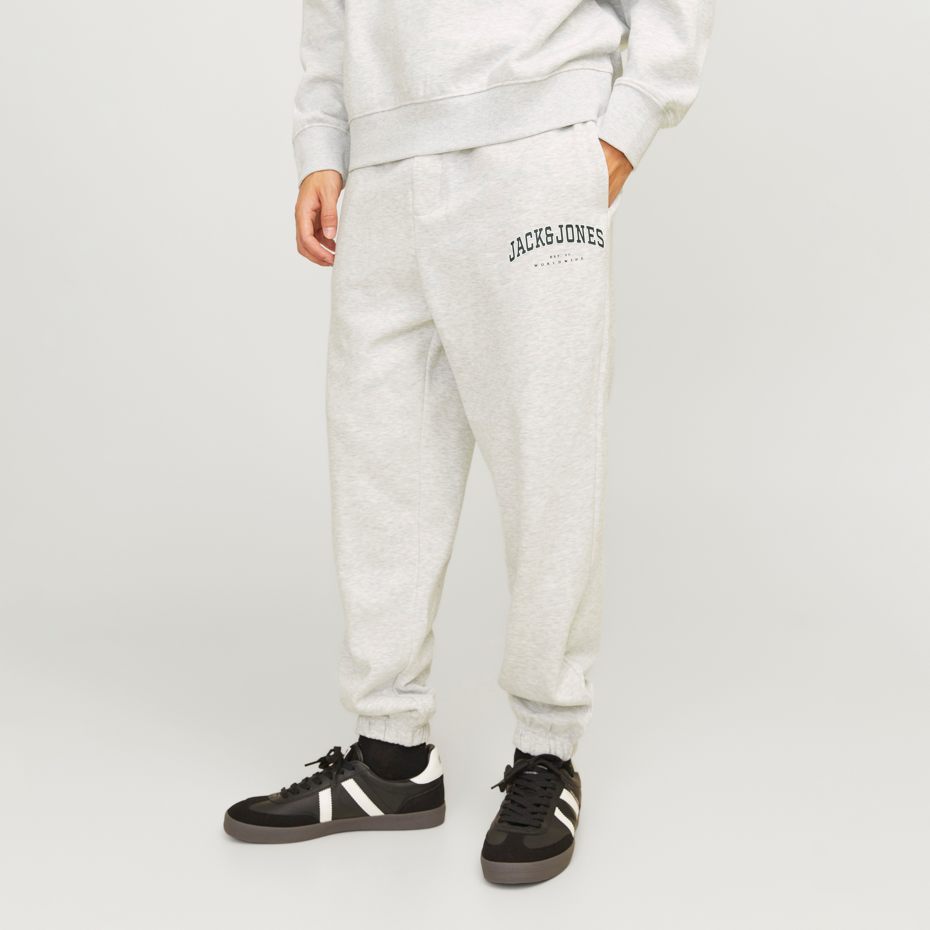 Jack & Jones Logo Mid-Rise Elasticated and Drawstring Waistband Men's Jogger-men-clothing-bottoms-joggers-image-5