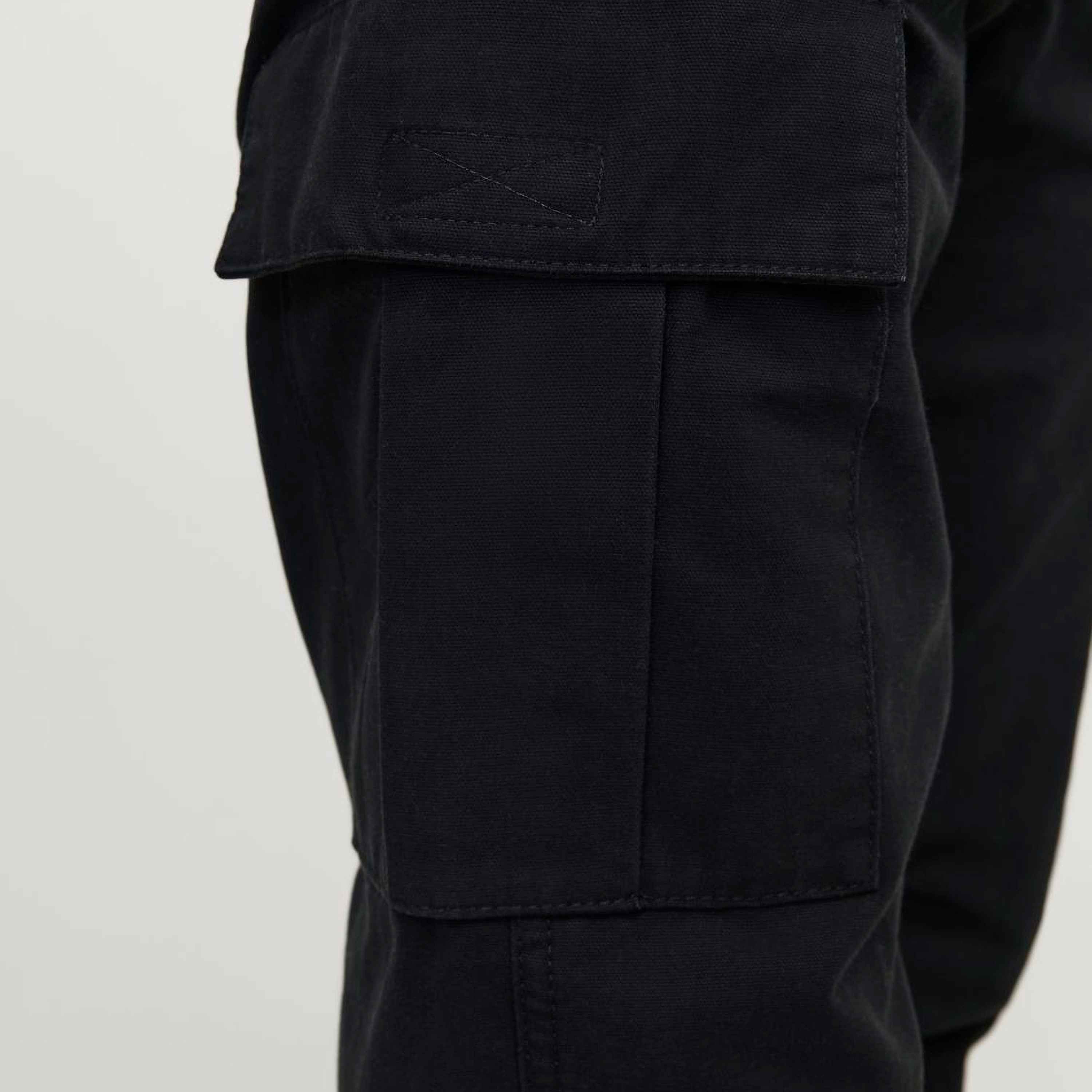 Jack & Jones Plain Mid Rise Buttoned Cargo Trousers-men-clothing-bottoms-trousersandchinos-trousers-image-3