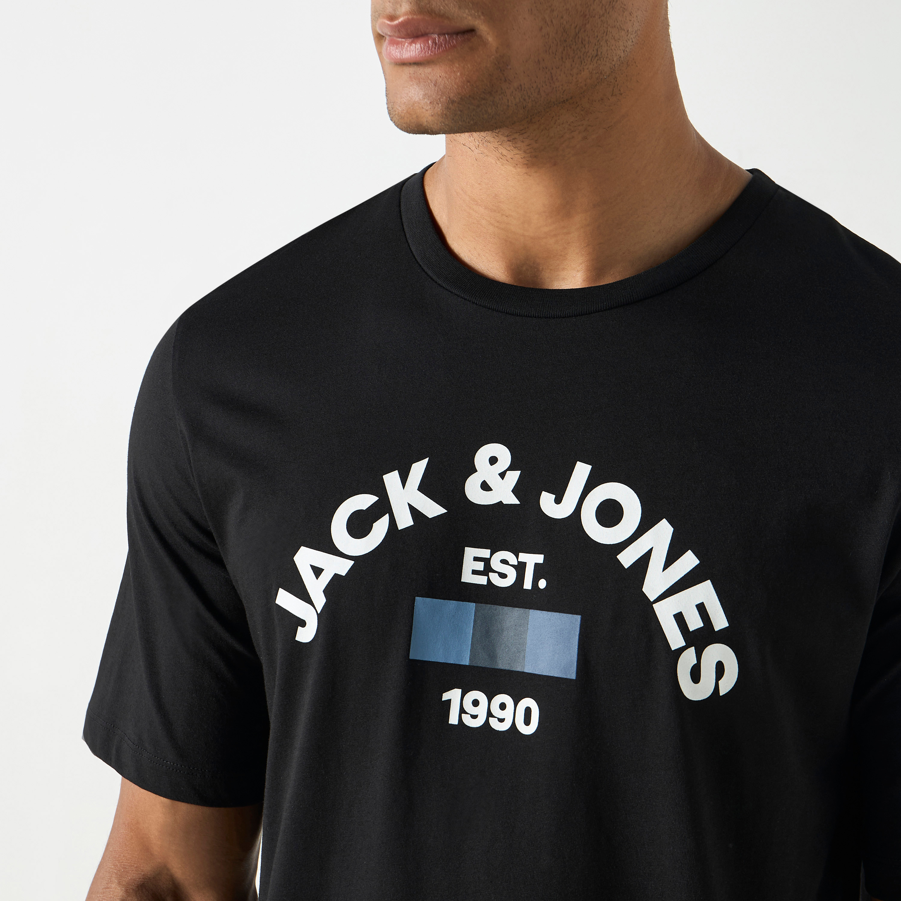 Jack & Jones Logo Crew Neck T-Shirt and Shorts Pyjama Set-men-clothing-nightwear-sets-image-5