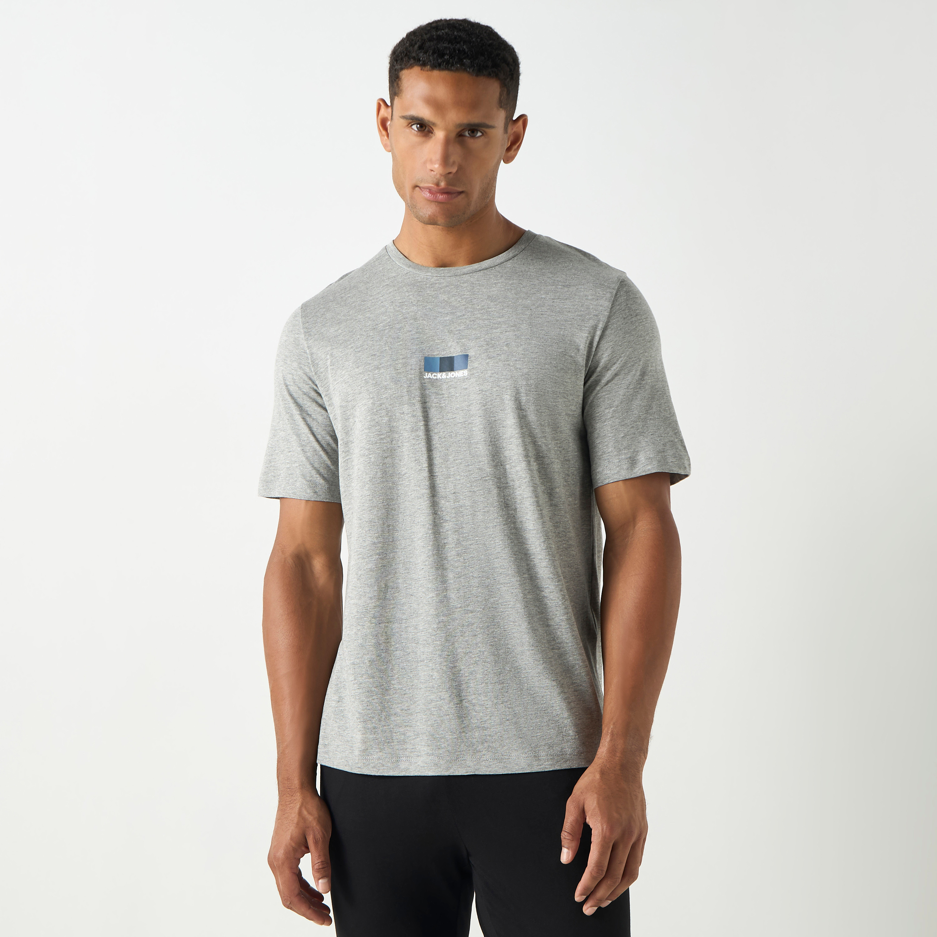 Jack & Jones Logo Crew Neck T-Shirt and Pyjama Set-men-clothing-nightwear-sets-image-2