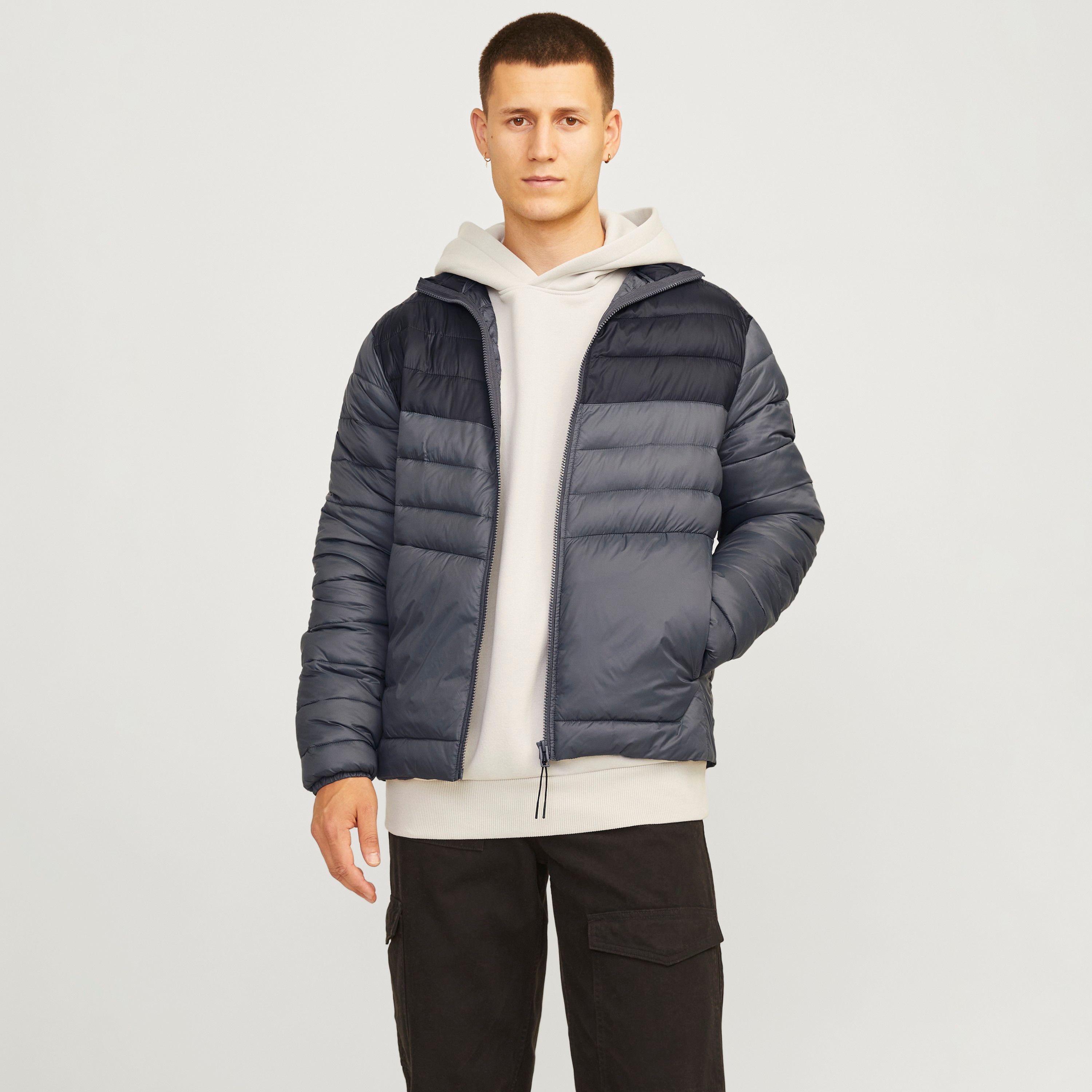 Jack & Jones Colorblock High Neck Long Sleeves Men's Quilted Jacket-men-clothing-jacketsandblazers-jackets-image-1