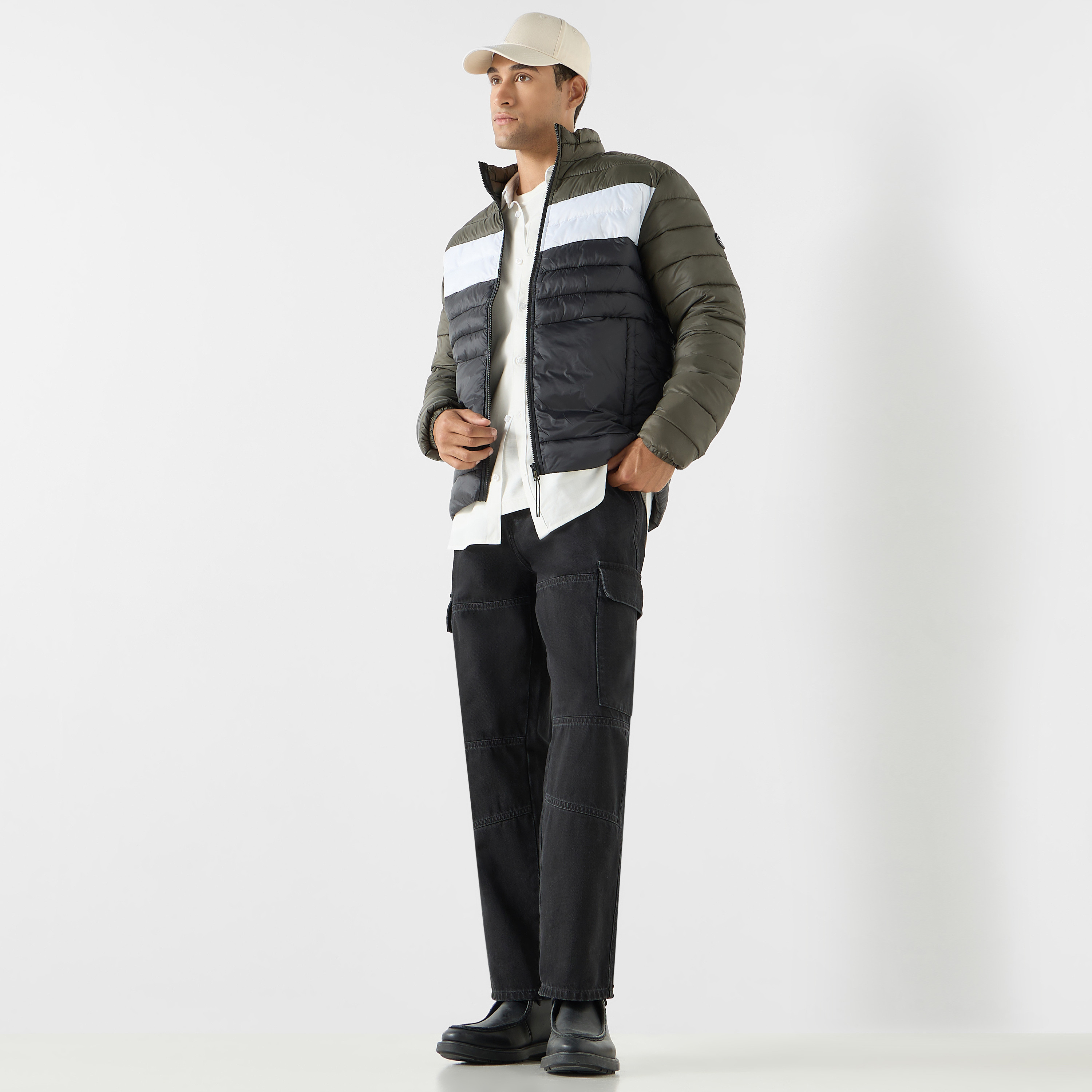 جاك آند جونز كولوربلوك سترة عالية الرقبة وأكمام طويلة للرجال مبطن-men-clothing-jacketsandblazers-jackets-image-6