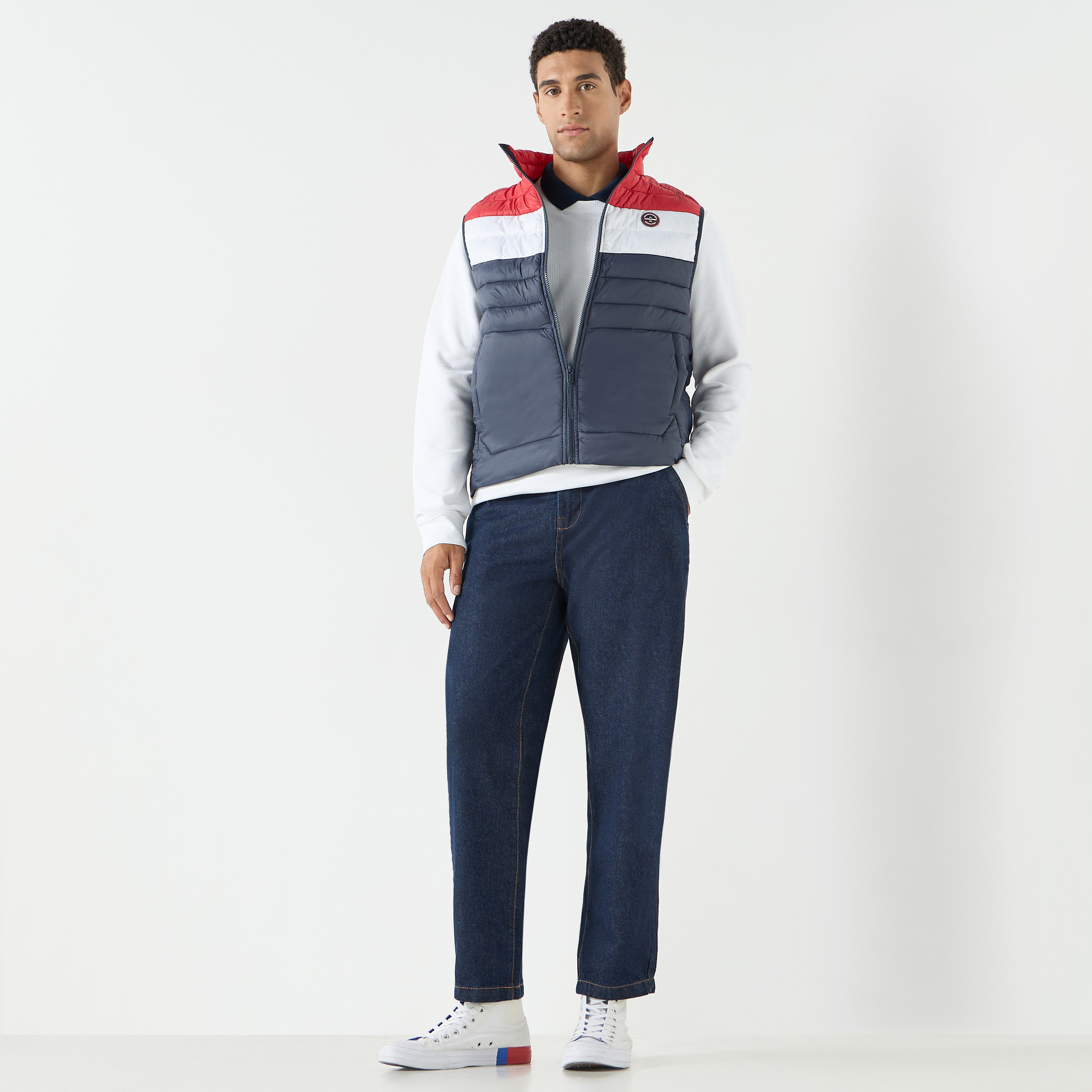 سترة جيليه للرجال من جاك آند جونز كولوربلوك برقبة عالية بدون أكمام-men-clothing-jacketsandblazers-jackets-image-6