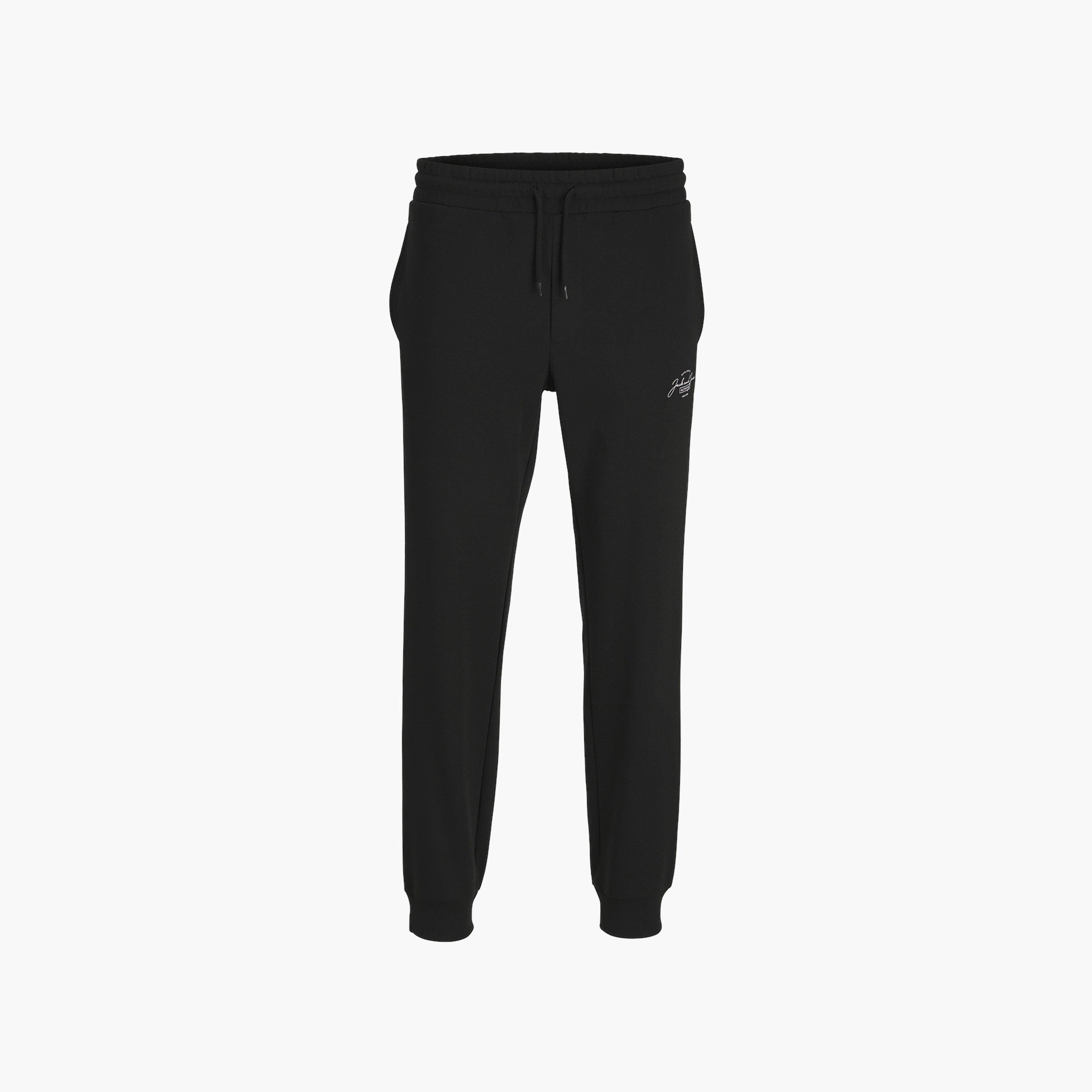 Jack & Jones Plain Mid Rise Drawstring Joggers-men-clothing-bottoms-joggers-image-1