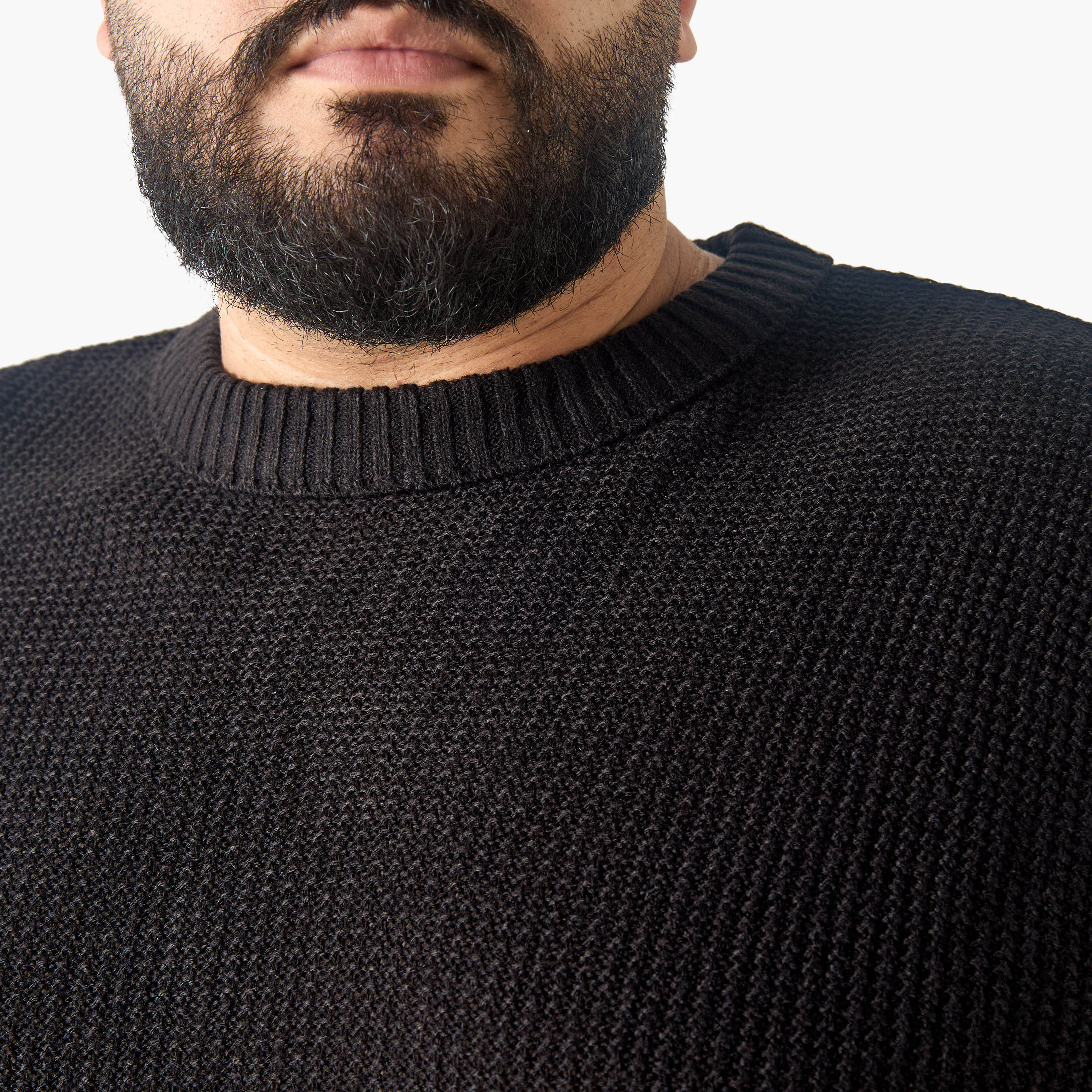سترة للأولاد بأكمام طويلة وياقة دائرية ومقاس كبير من جاك أند جونز-men-clothing-sweatersandpullovers-image-4