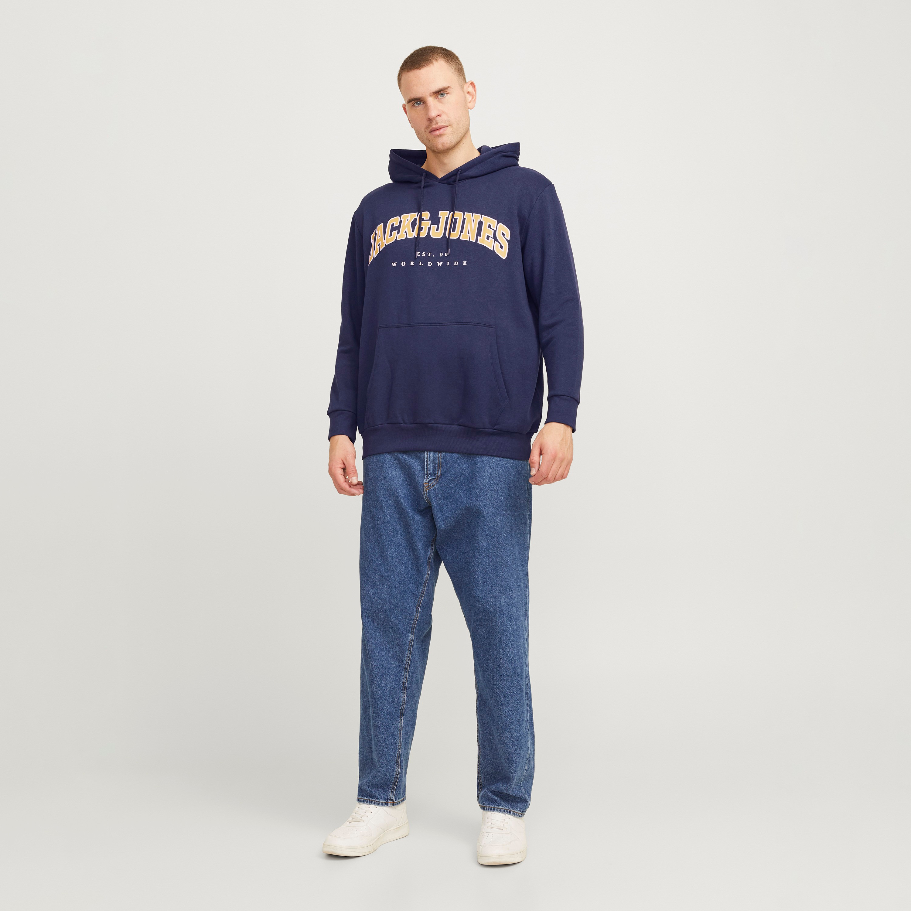 Jack & Jones Printed Brand Name Hoodie Long Sleeves Men's Sweatshirt-men-clothing-hoodiesandsweatshirts-image-2