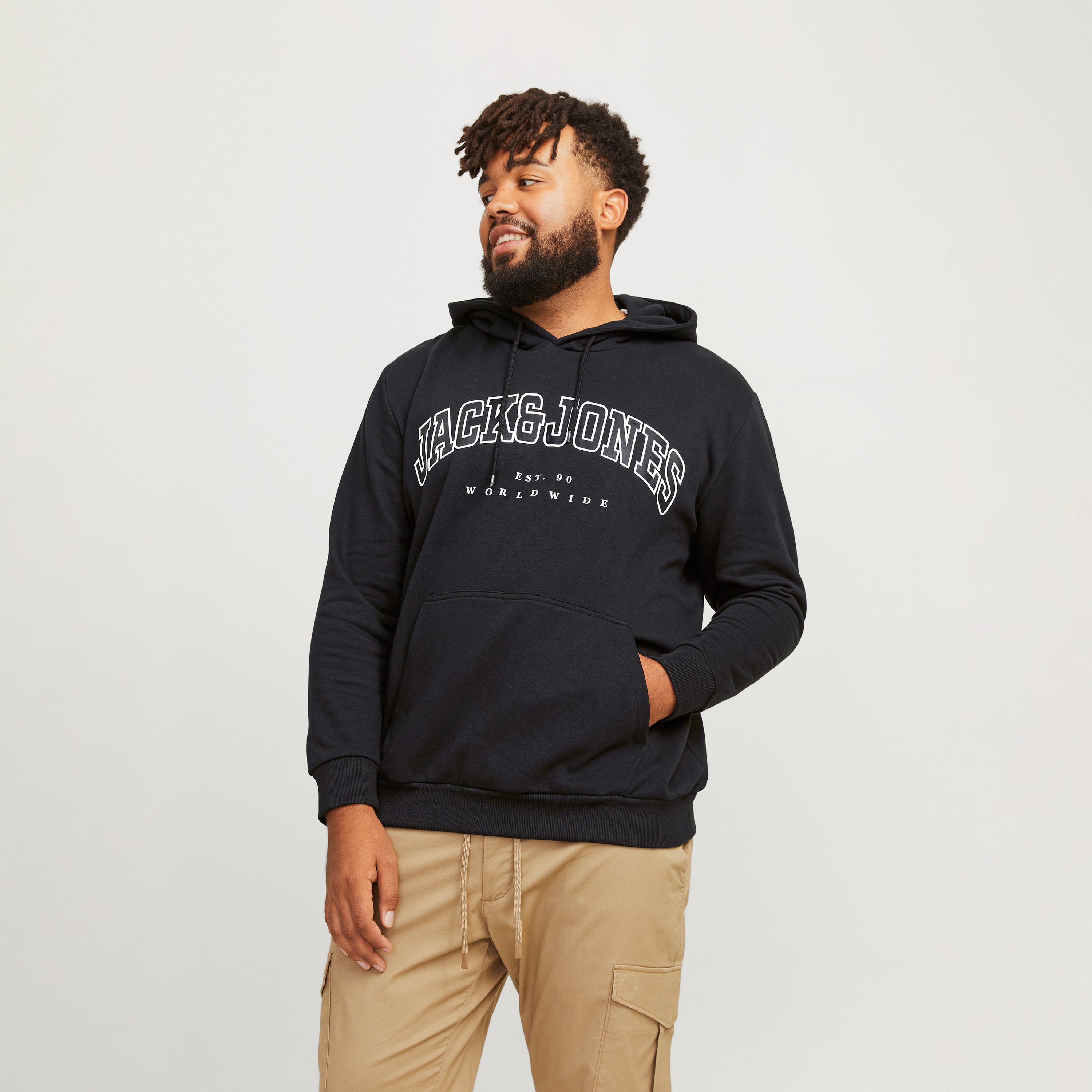 Jack & Jones Printed Long Sleeves Hoodie with Kangaroo Pockets-men-clothing-hoodiesandsweatshirts-image-1