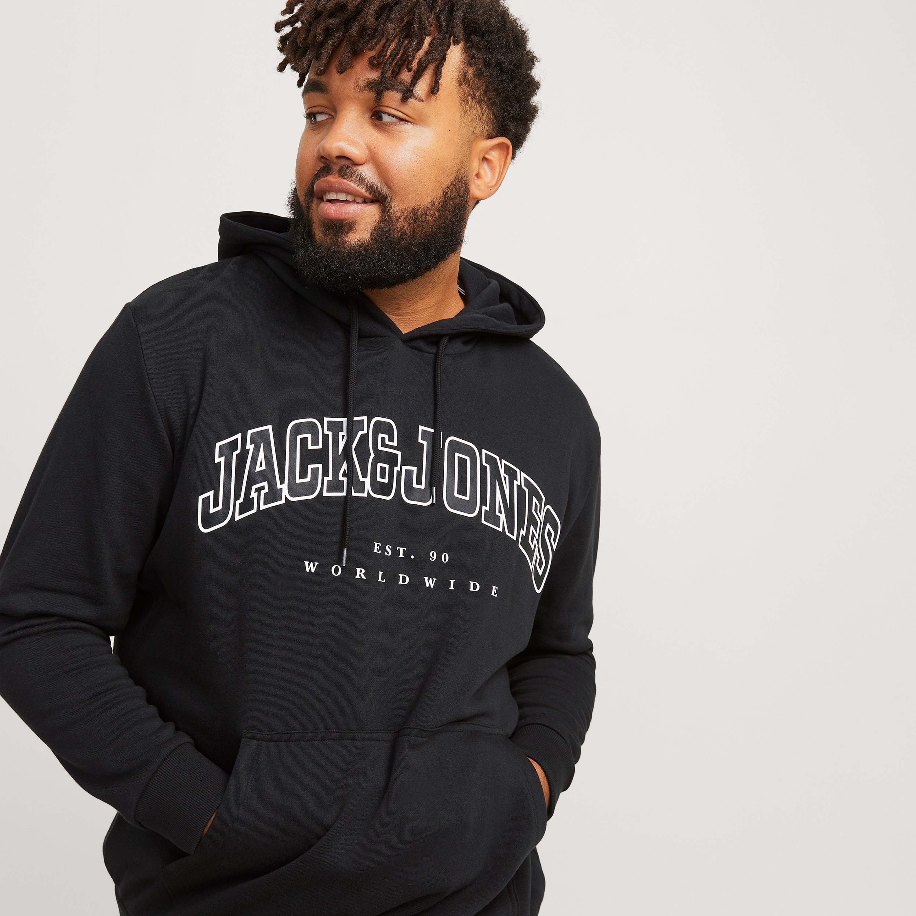 Jack & Jones Printed Long Sleeves Hoodie with Kangaroo Pockets-men-clothing-hoodiesandsweatshirts-image-3