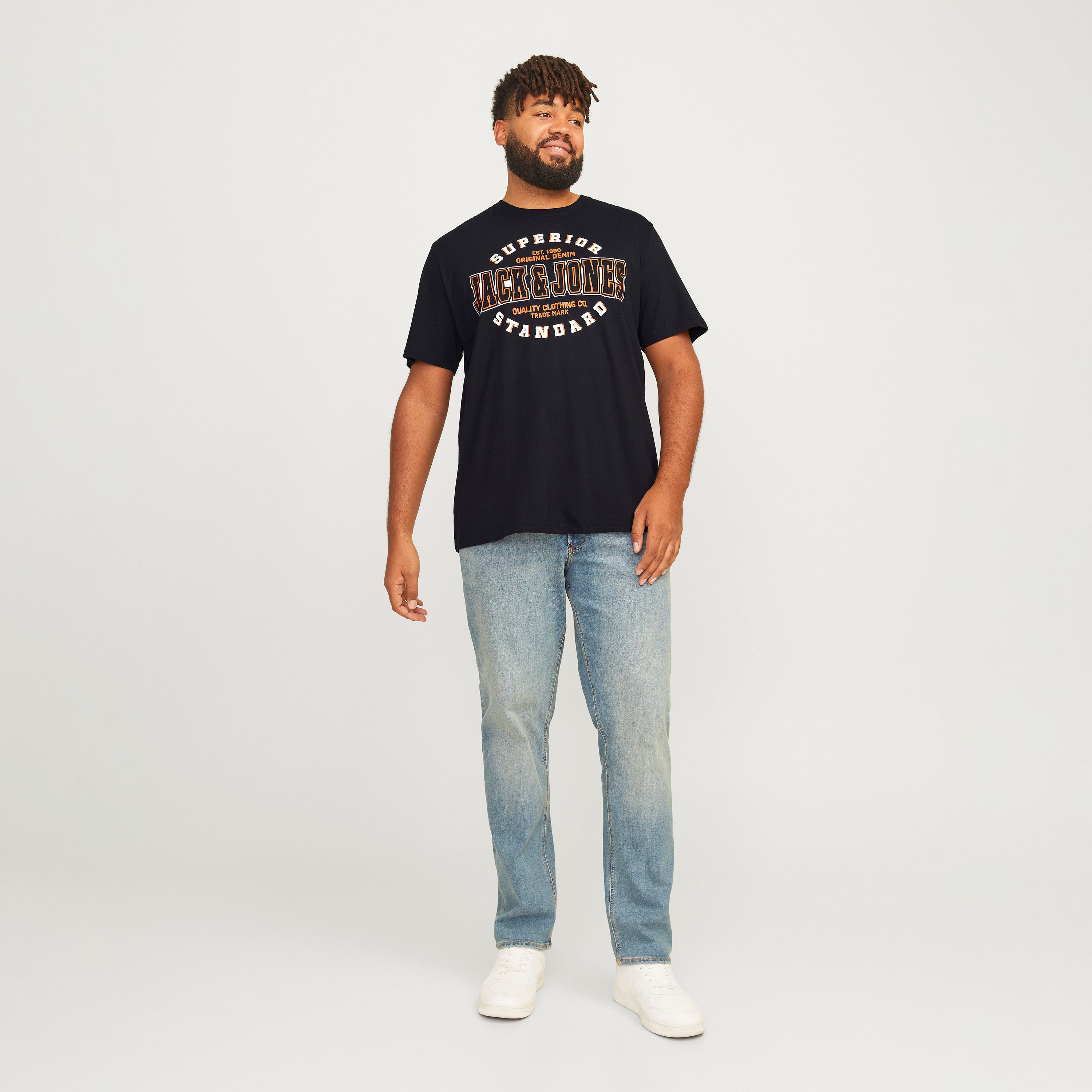 Jack & Jones Plus Size Logo Round Neck Short Sleeves Men's T-Shirt-men-clothing-tshirtsandpolos-tshirts-image-2