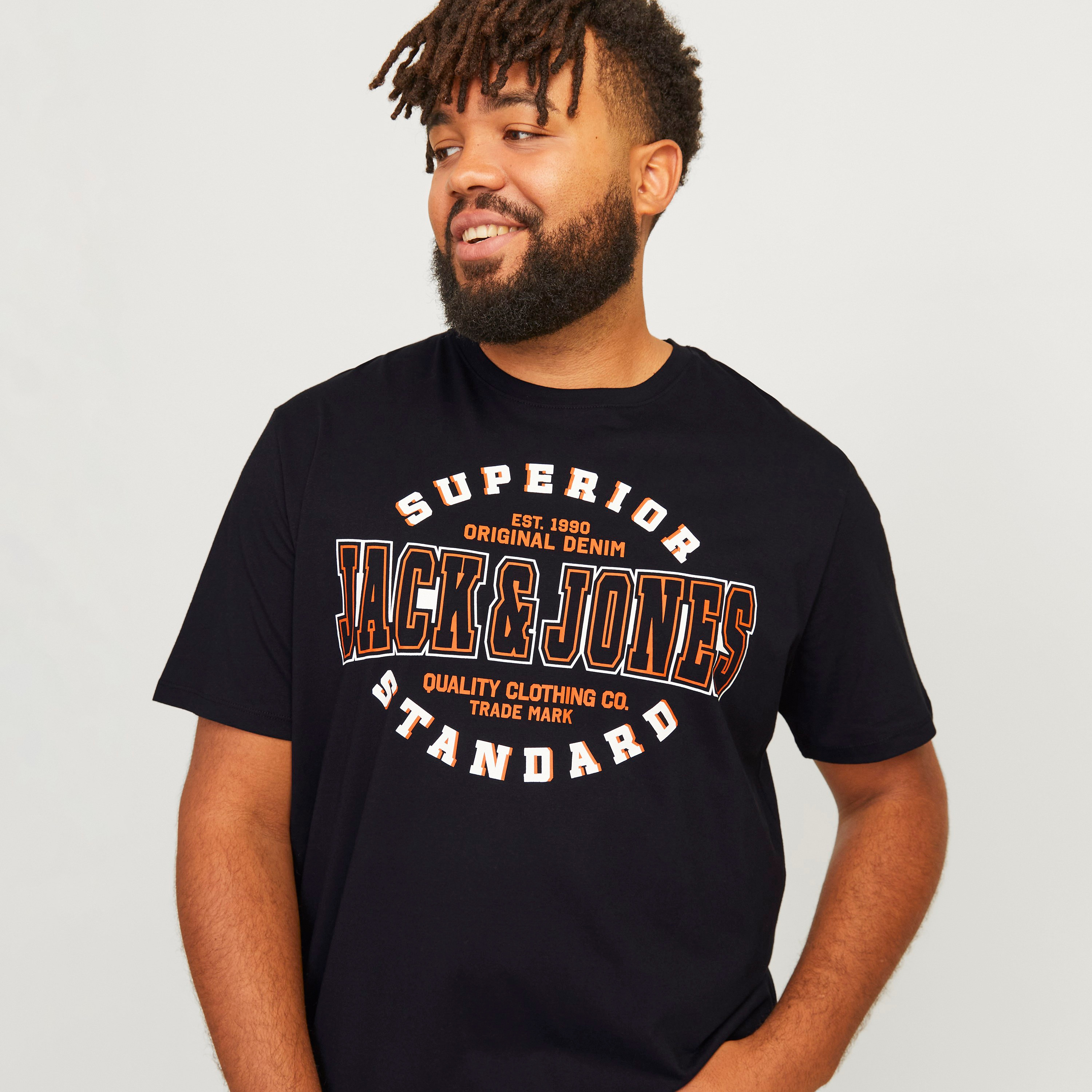Jack & Jones Plus Size Logo Round Neck Short Sleeves Men's T-Shirt-men-clothing-tshirtsandpolos-tshirts-image-3