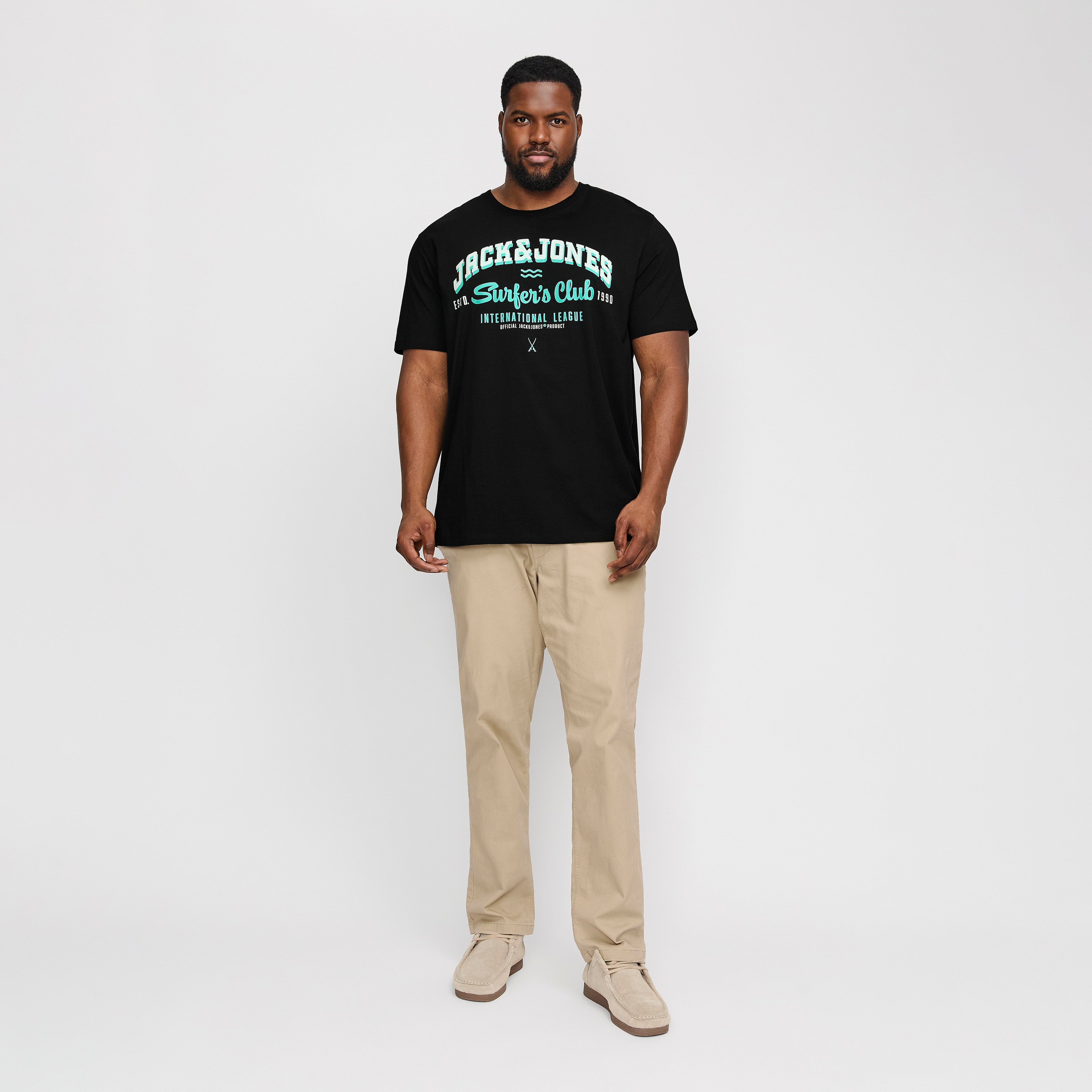 Jack & Jones Plus Size Logo Round Neck Short Sleeves Men's T-Shirt-men-clothing-tshirtsandpolos-tshirts-image-2
