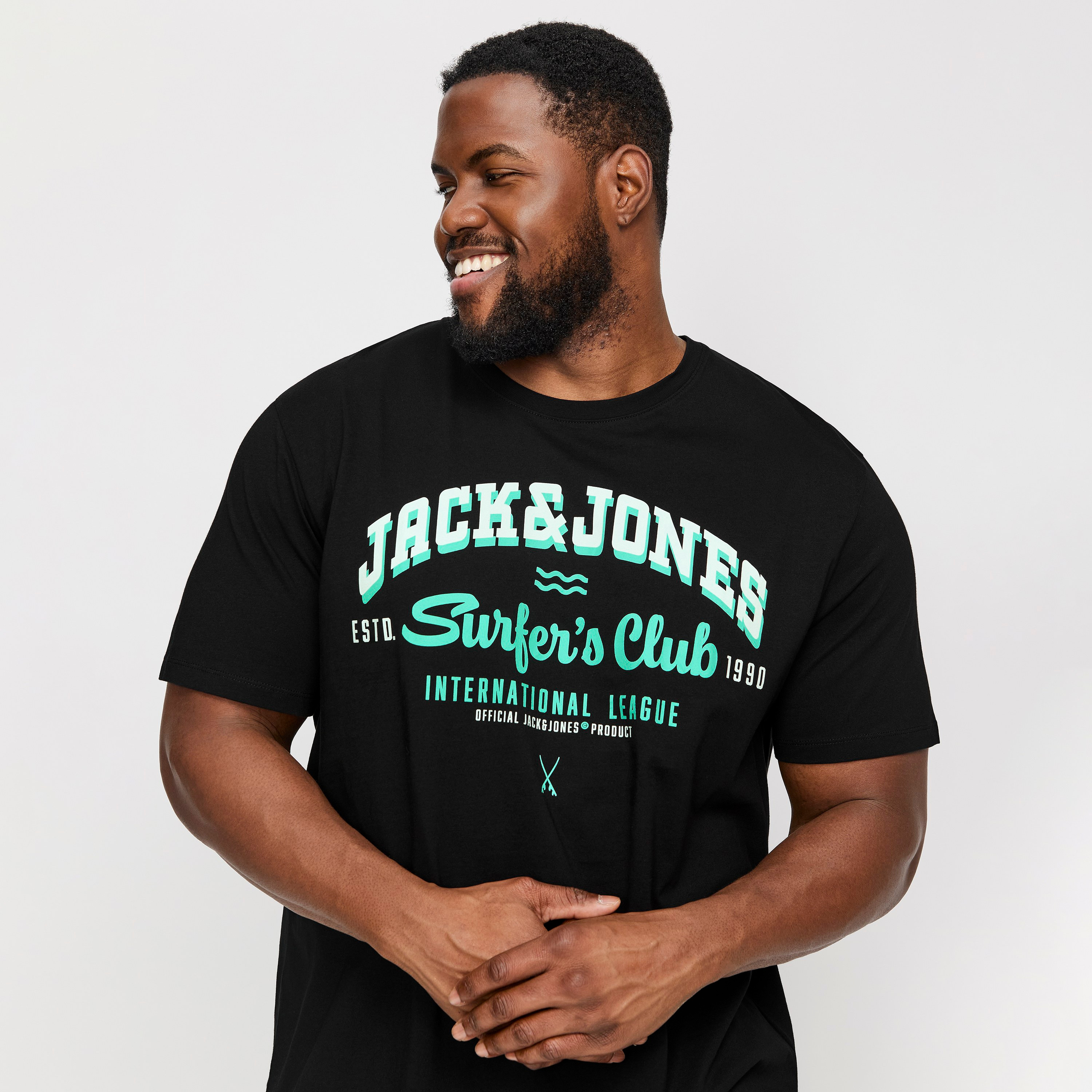 Jack & Jones Plus Size Logo Round Neck Short Sleeves Men's T-Shirt-men-clothing-tshirtsandpolos-tshirts-image-3