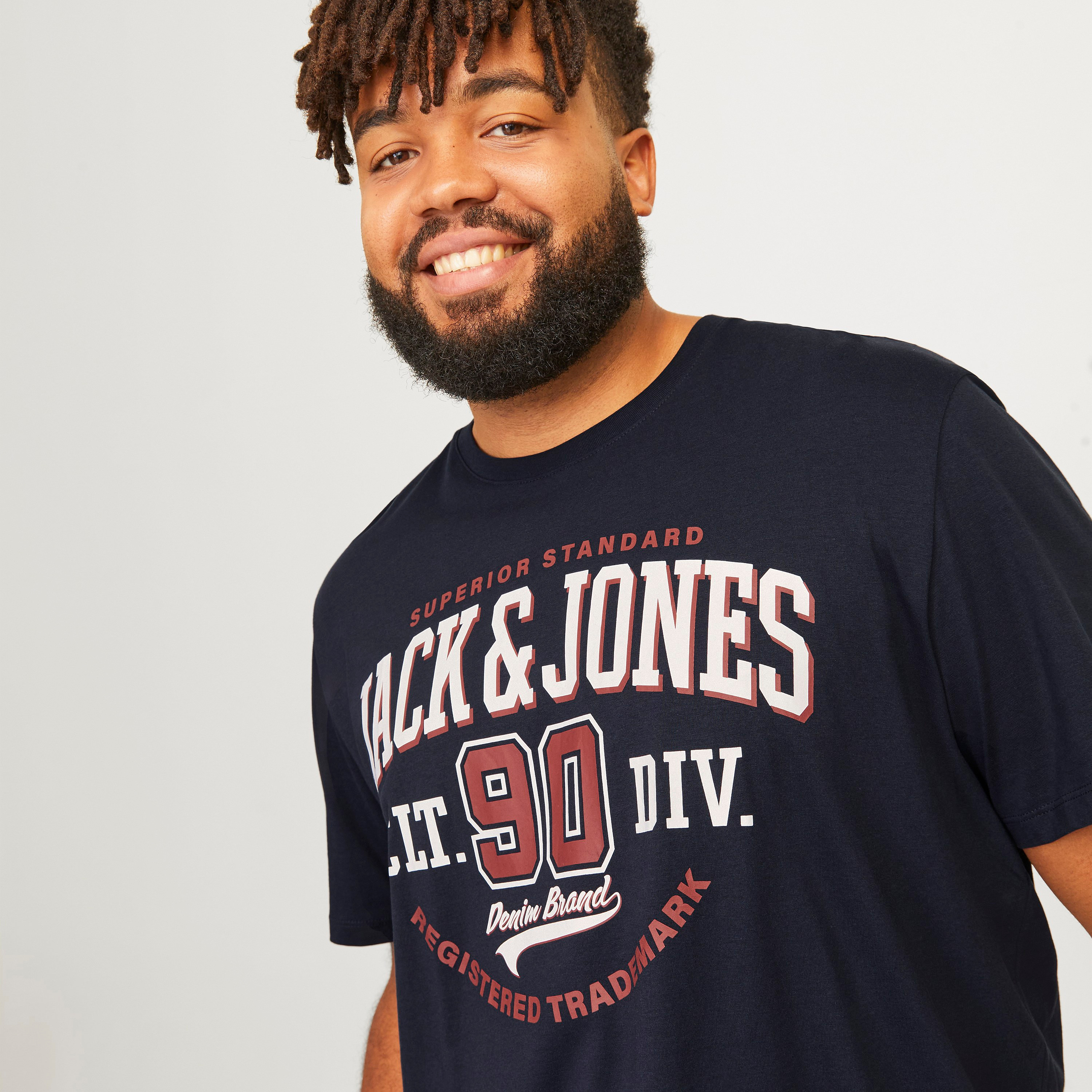 Jack & Jones Plus Size Logo Round Neck Short Sleeves Men's T-Shirt-men-clothing-tshirtsandpolos-tshirts-image-3