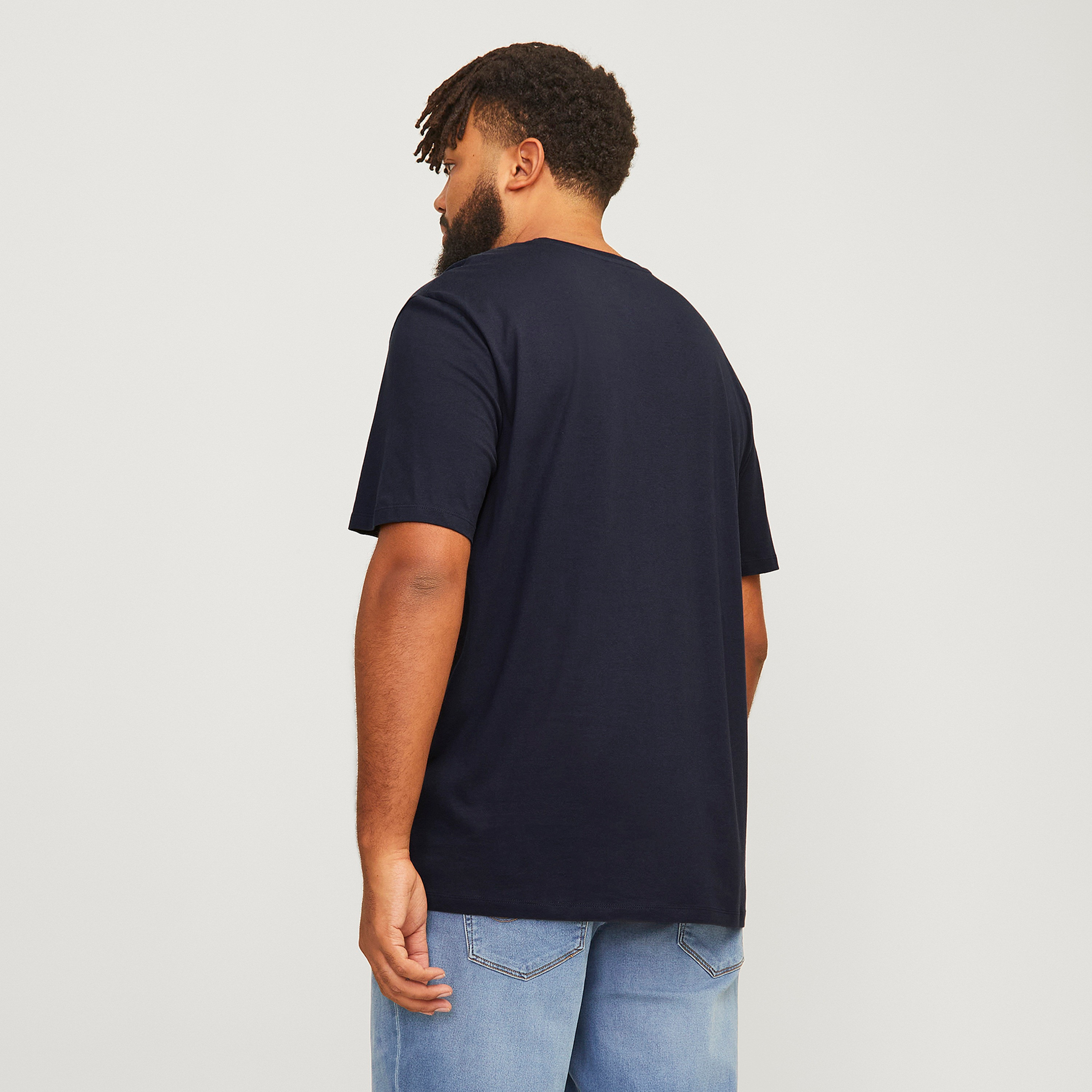 Jack & Jones Plus Size Logo Round Neck Short Sleeves Men's T-Shirt-men-clothing-tshirtsandpolos-tshirts-image-4