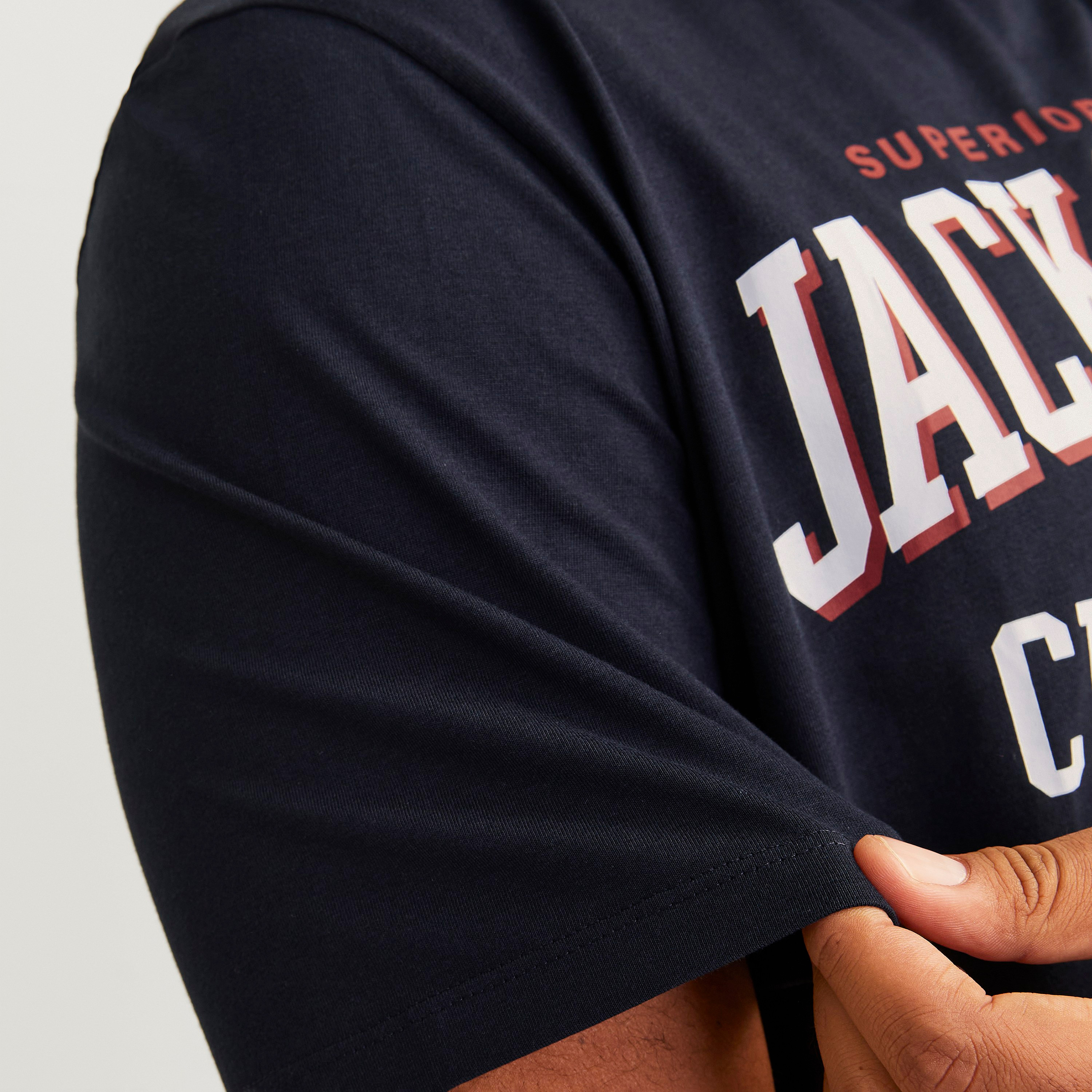 Jack & Jones Plus Size Logo Round Neck Short Sleeves Men's T-Shirt-men-clothing-tshirtsandpolos-tshirts-image-6