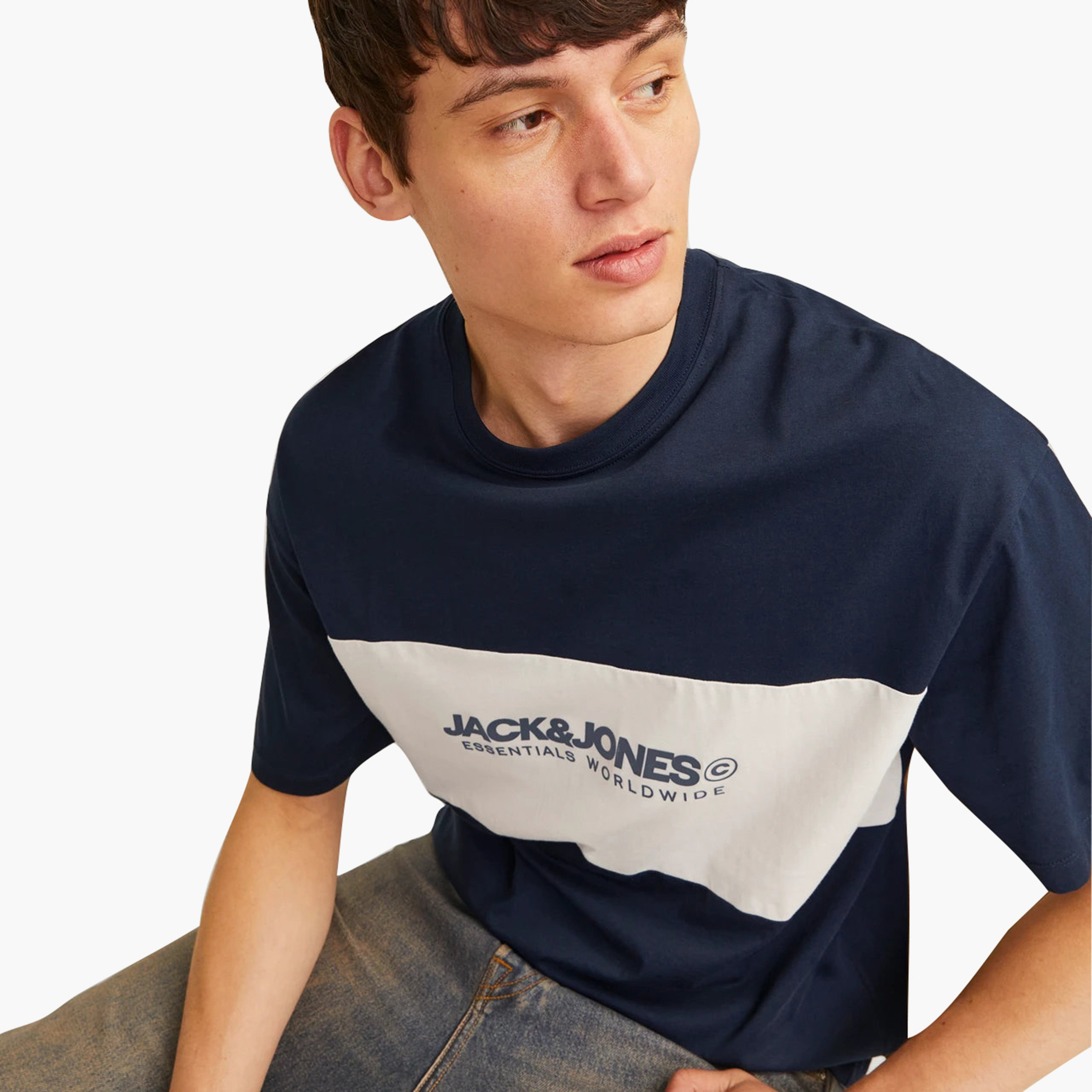Jack & Jones Logo Crew Neck Short Sleeves Men's T-Shirt-men-clothing-tshirtsandpolos-tshirts-image-7