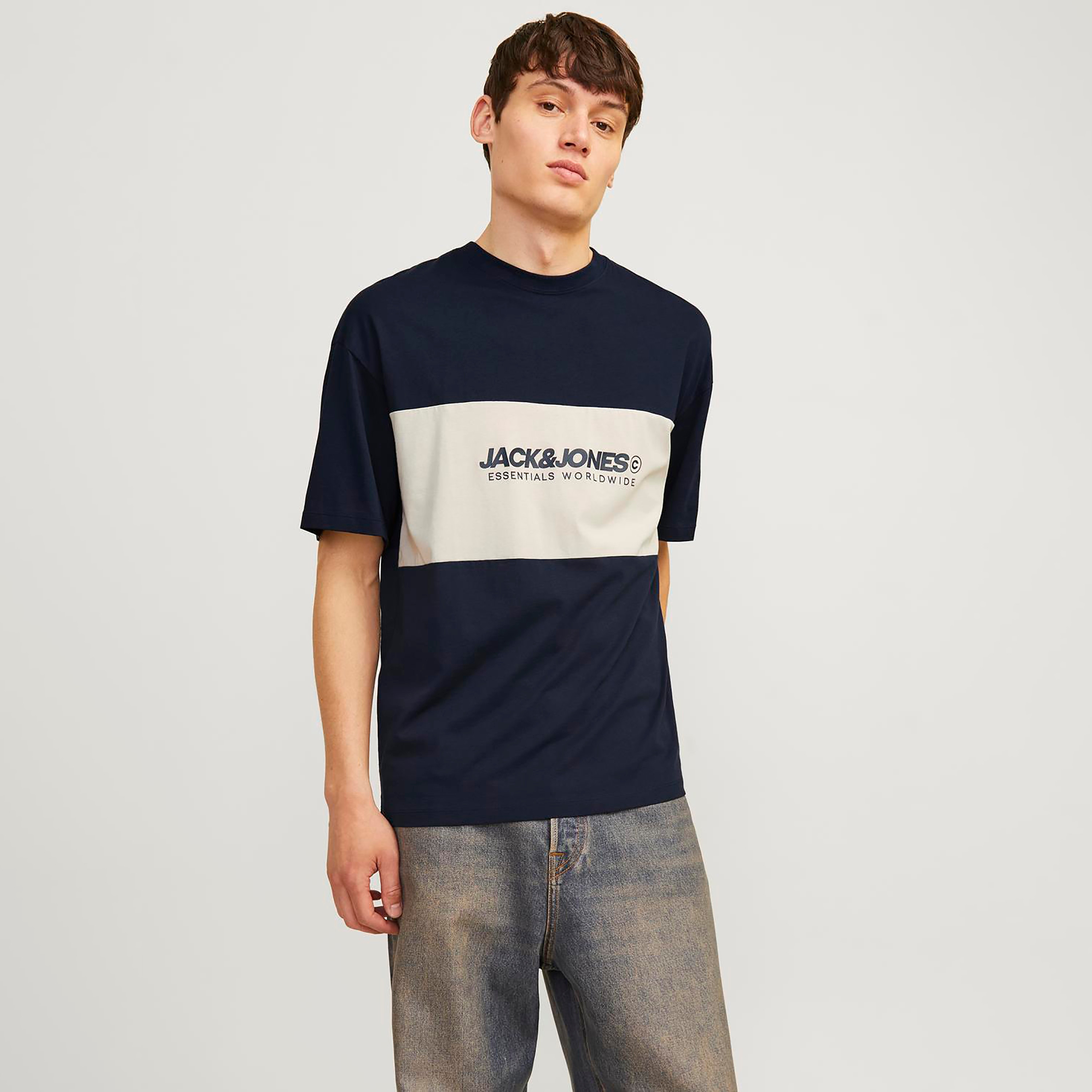 Jack & Jones Logo Crew Neck Short Sleeves Men's T-Shirt-men-clothing-tshirtsandpolos-tshirts-image-1