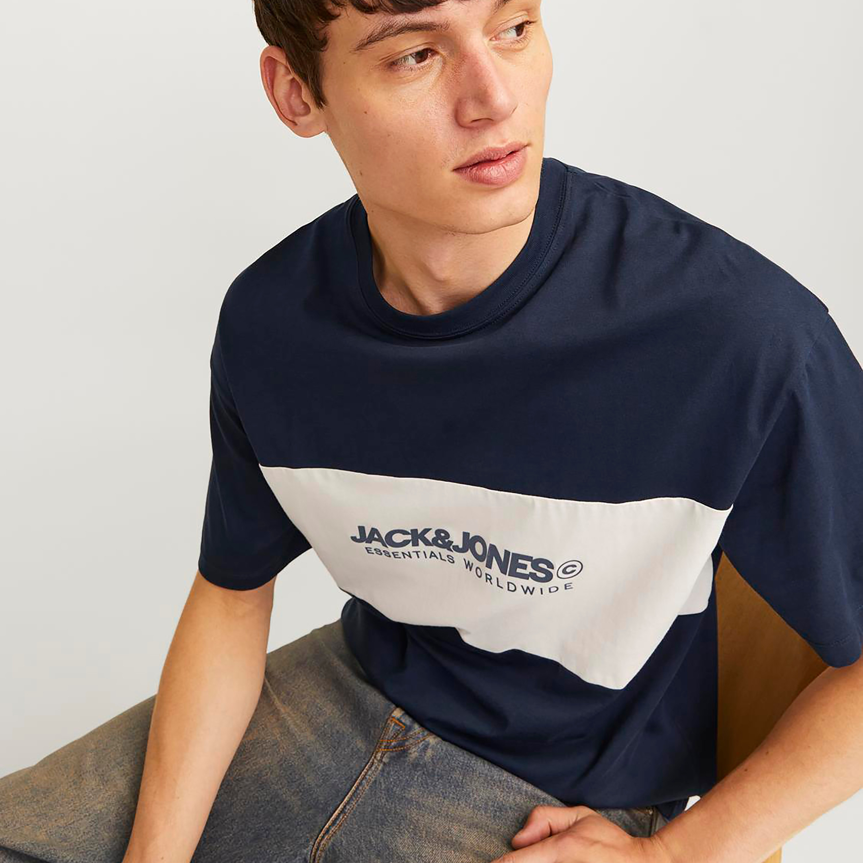 Jack & Jones Logo Crew Neck Short Sleeves Men's T-Shirt-men-clothing-tshirtsandpolos-tshirts-image-3