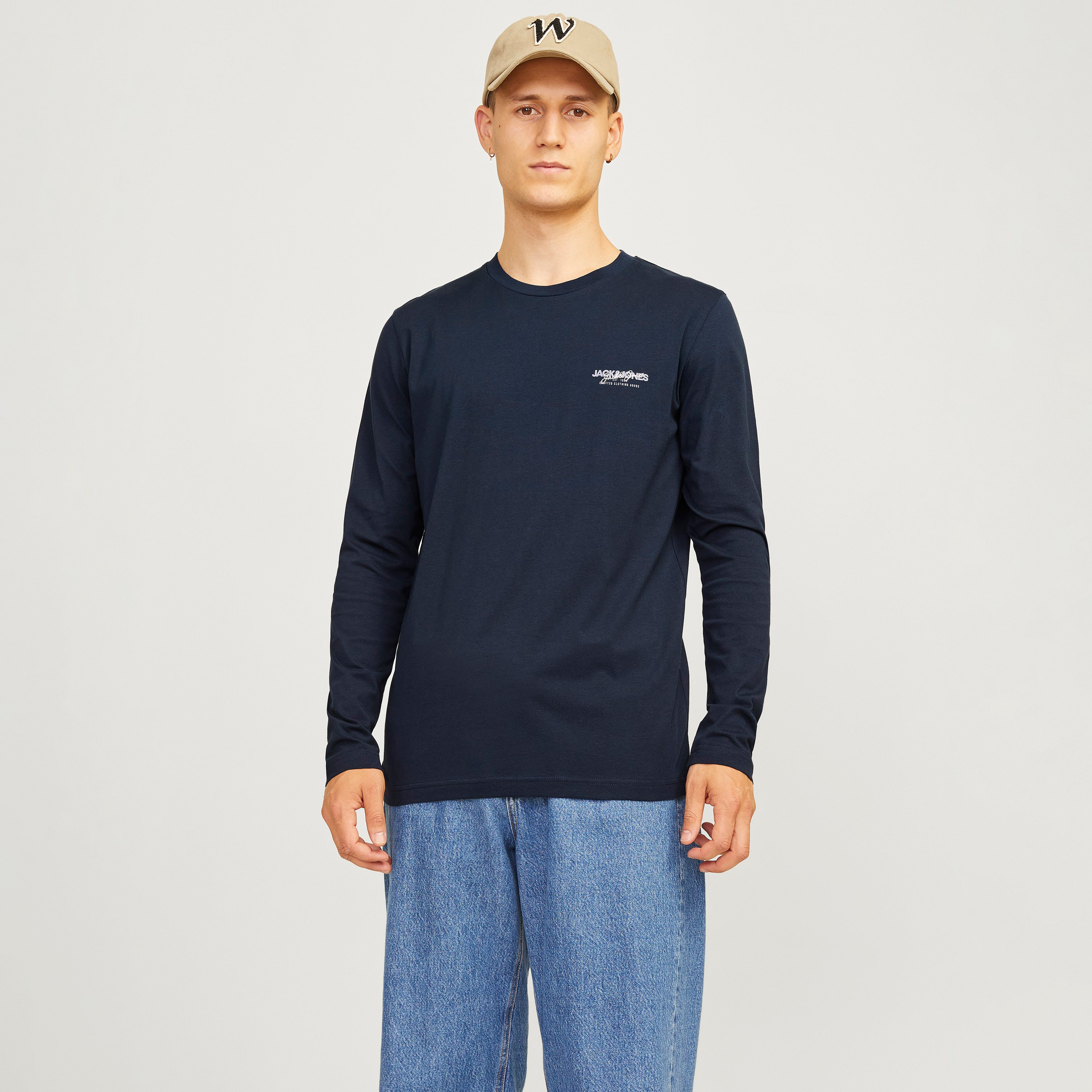 Jack & Jones Logo Crew Neck Long Sleeves T-Shirt-men-clothing-tshirtsandpolos-tshirts-image-1