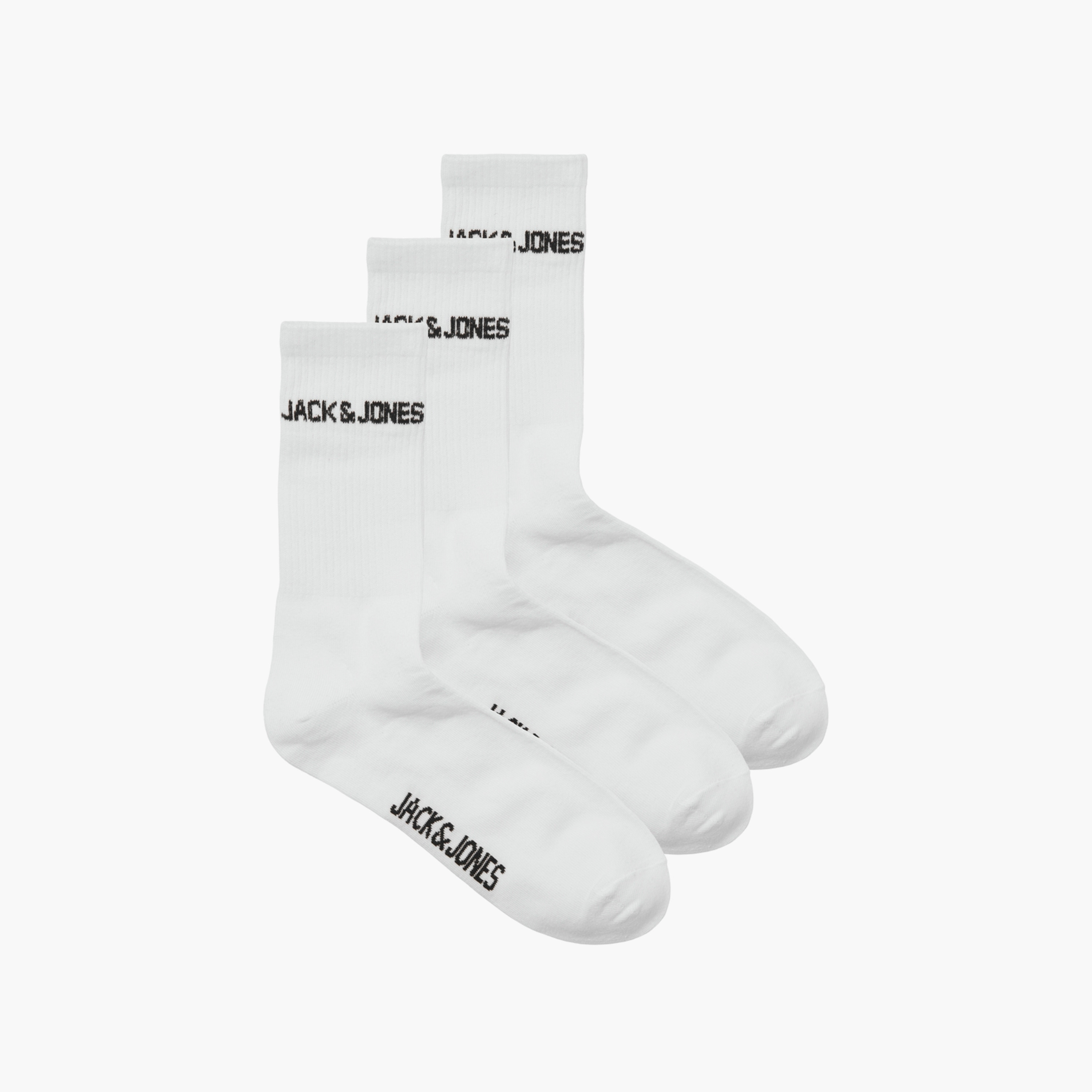 Jack & Jones Pack of 3 Patterned Logo Mid-Calf Socks-men-socks-image-1