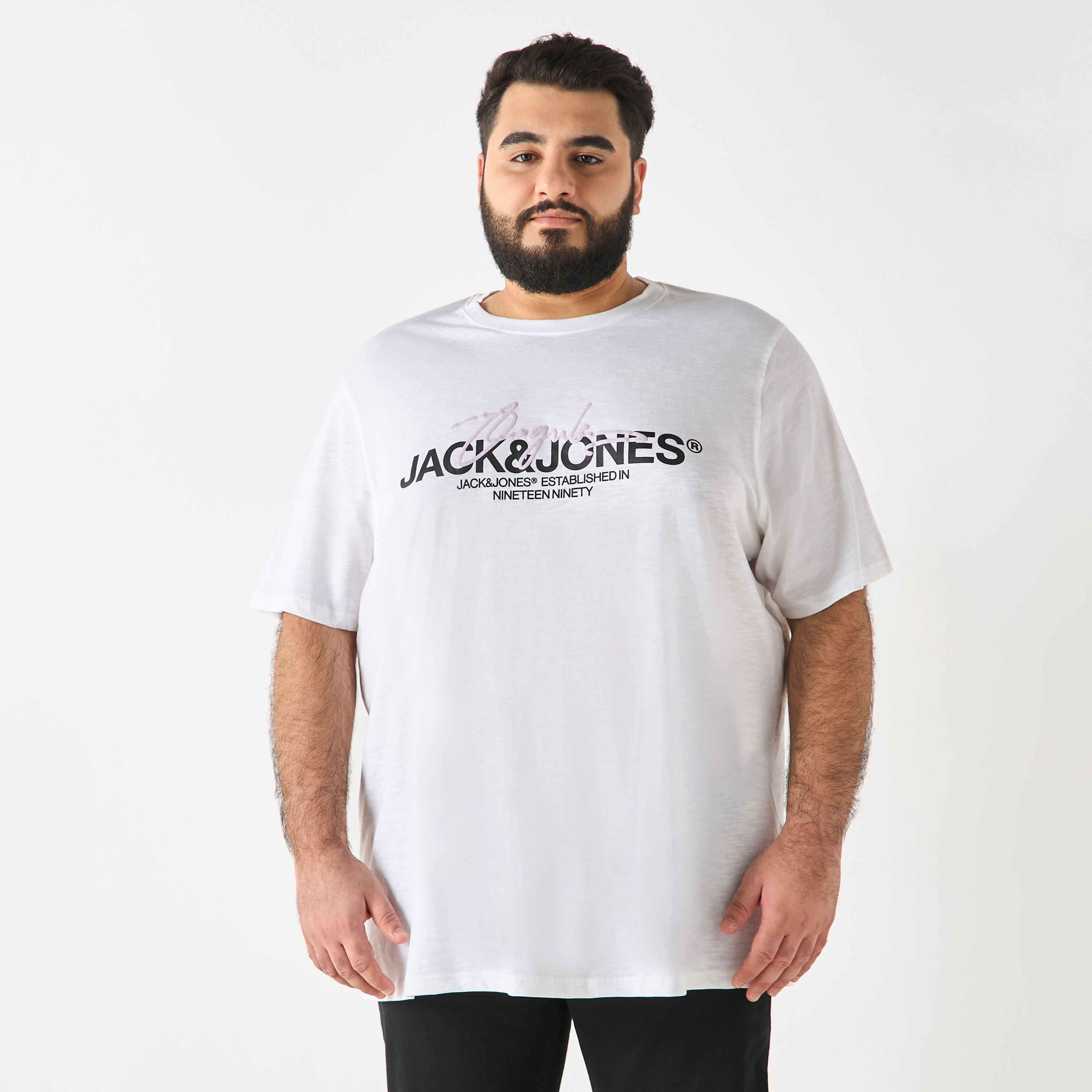 Jack & Jones Plus Size Logo Crew Neck Short Sleeves T-Shirt-men-clothing-tshirtsandpolos-tshirts-image-1