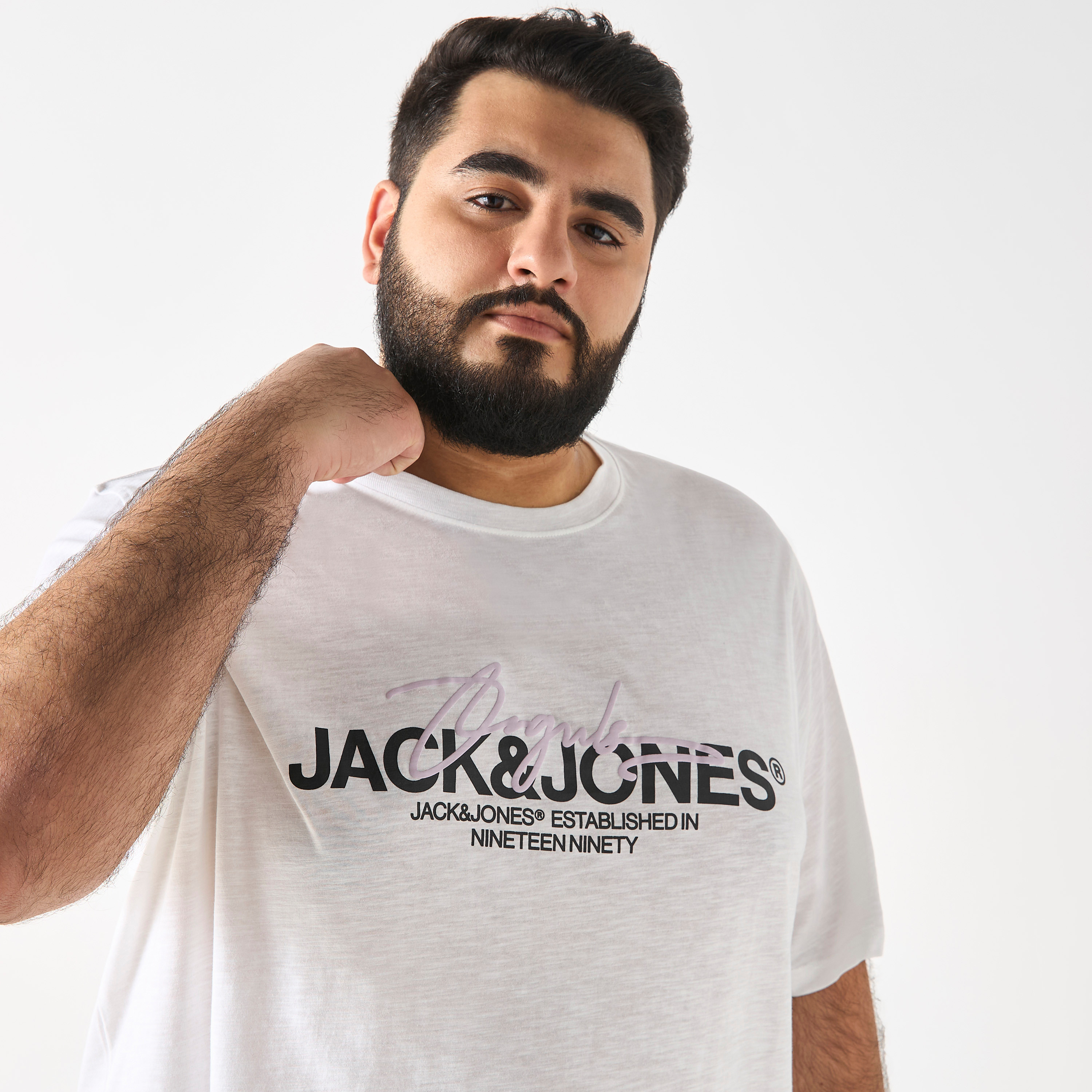 Jack & Jones Plus Size Logo Crew Neck Short Sleeves T-Shirt-men-clothing-tshirtsandpolos-tshirts-image-4