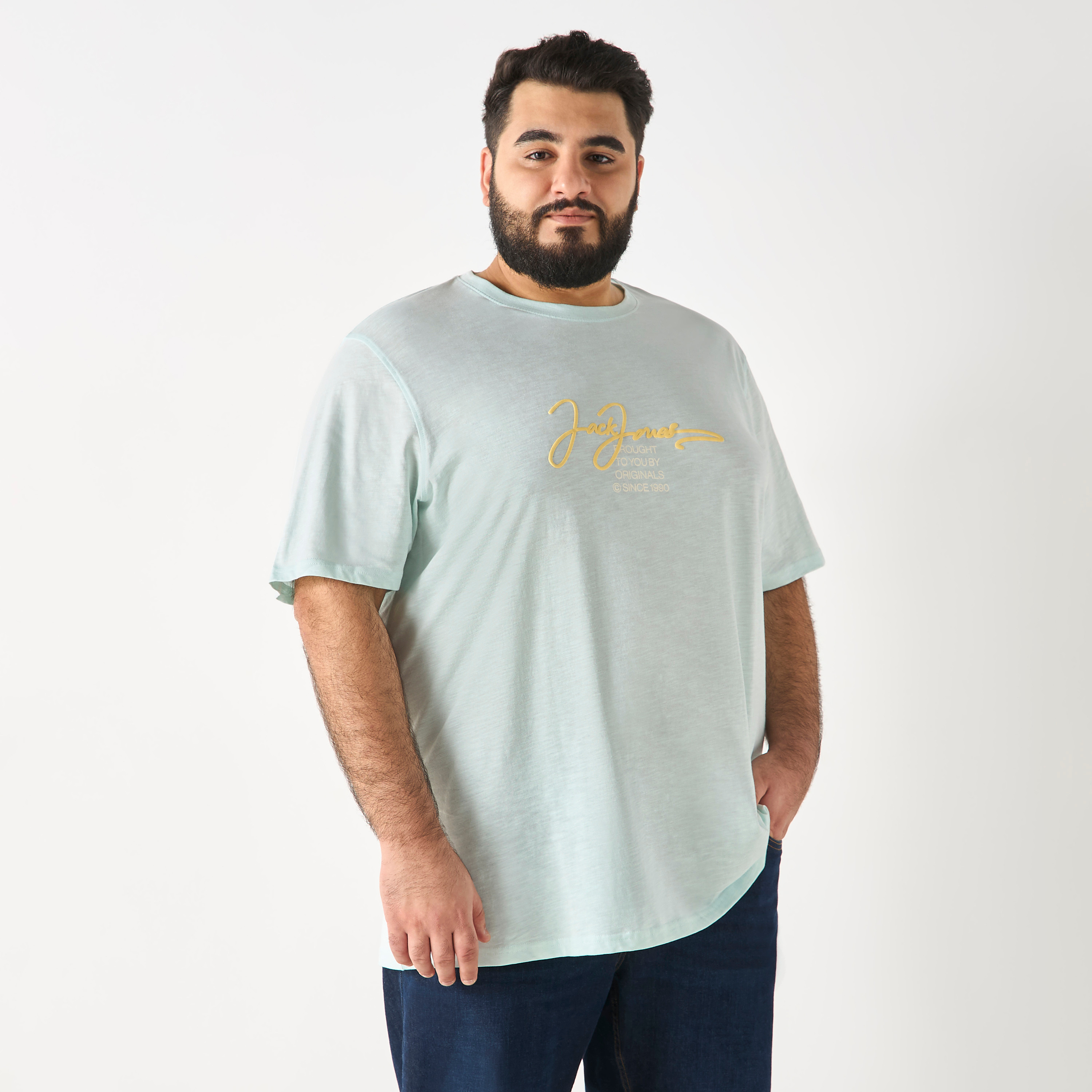 Jack & Jones Plus Size Logo Crew Neck Short Sleeves T-Shirt-men-clothing-tshirtsandpolos-tshirts-image-5
