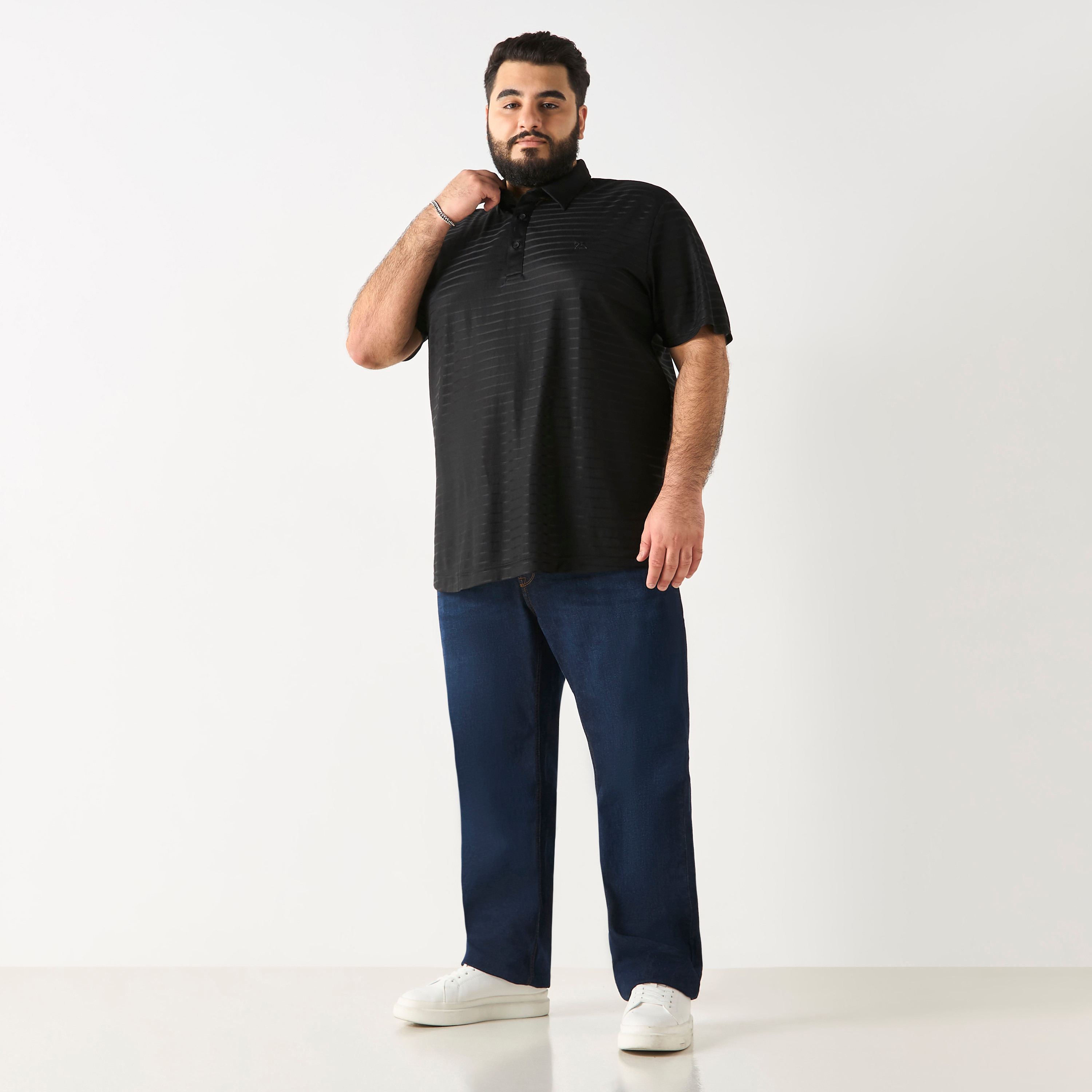 Jack & Jones Plus Size Stripes Collared Short Sleeves Polo T-Shirt-men-clothing-tshirtsandpolos-polos-image-2