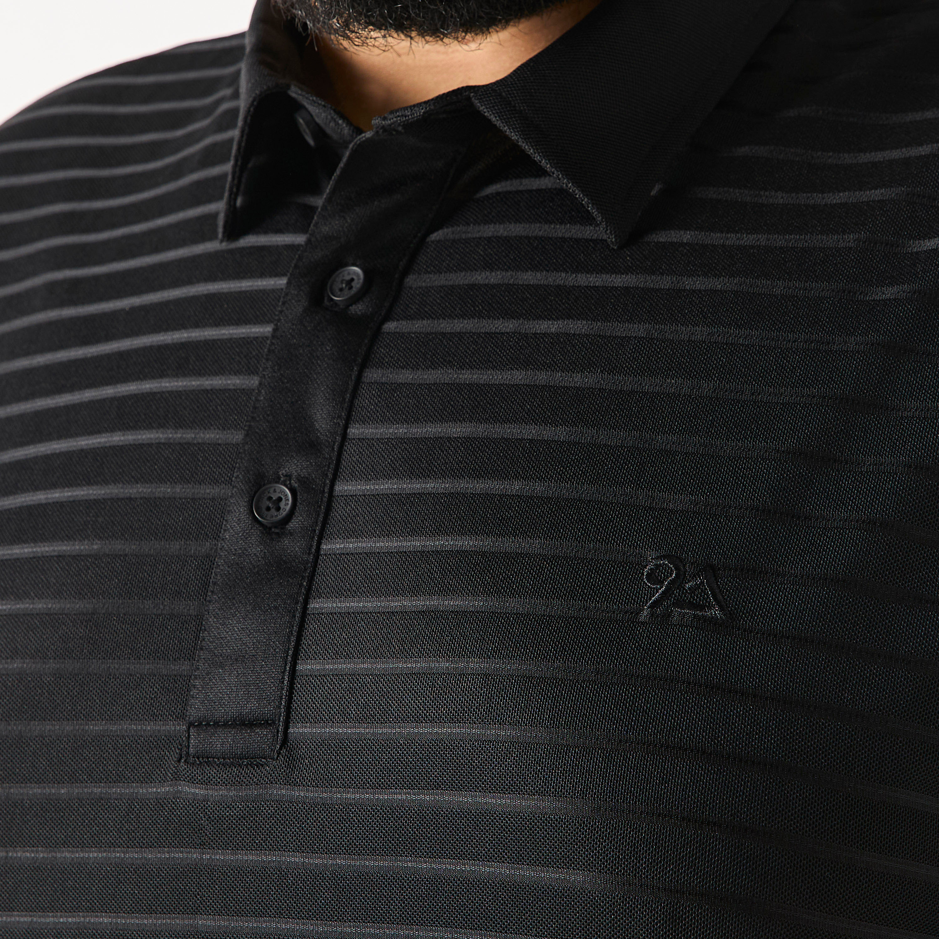 بولو تي شيرت ذو ياقة بمخططة من جاك آند جونز بأكمام قصيرة مع مقاس كبير-men-clothing-tshirtsandpolos-polos-image-4