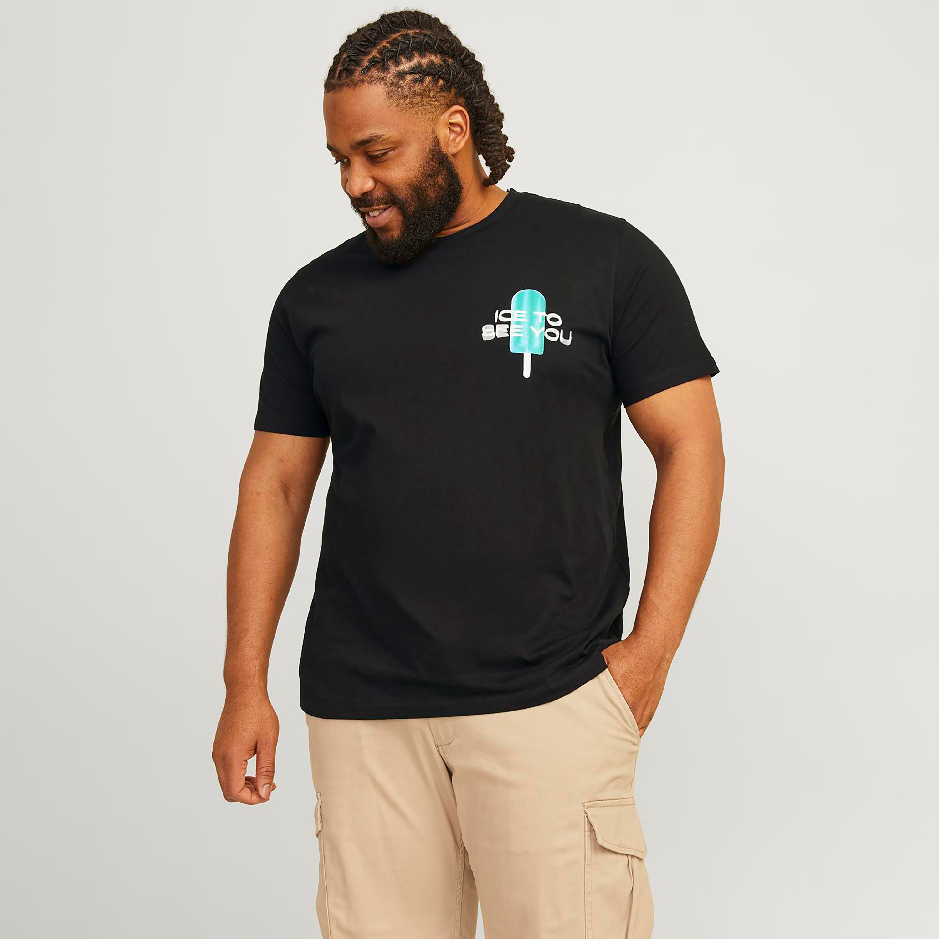 Jack & Jones Plus Size Printed Crew Neck Short Sleeves T-Shirt-men-clothing-tshirtsandpolos-tshirts-image-1