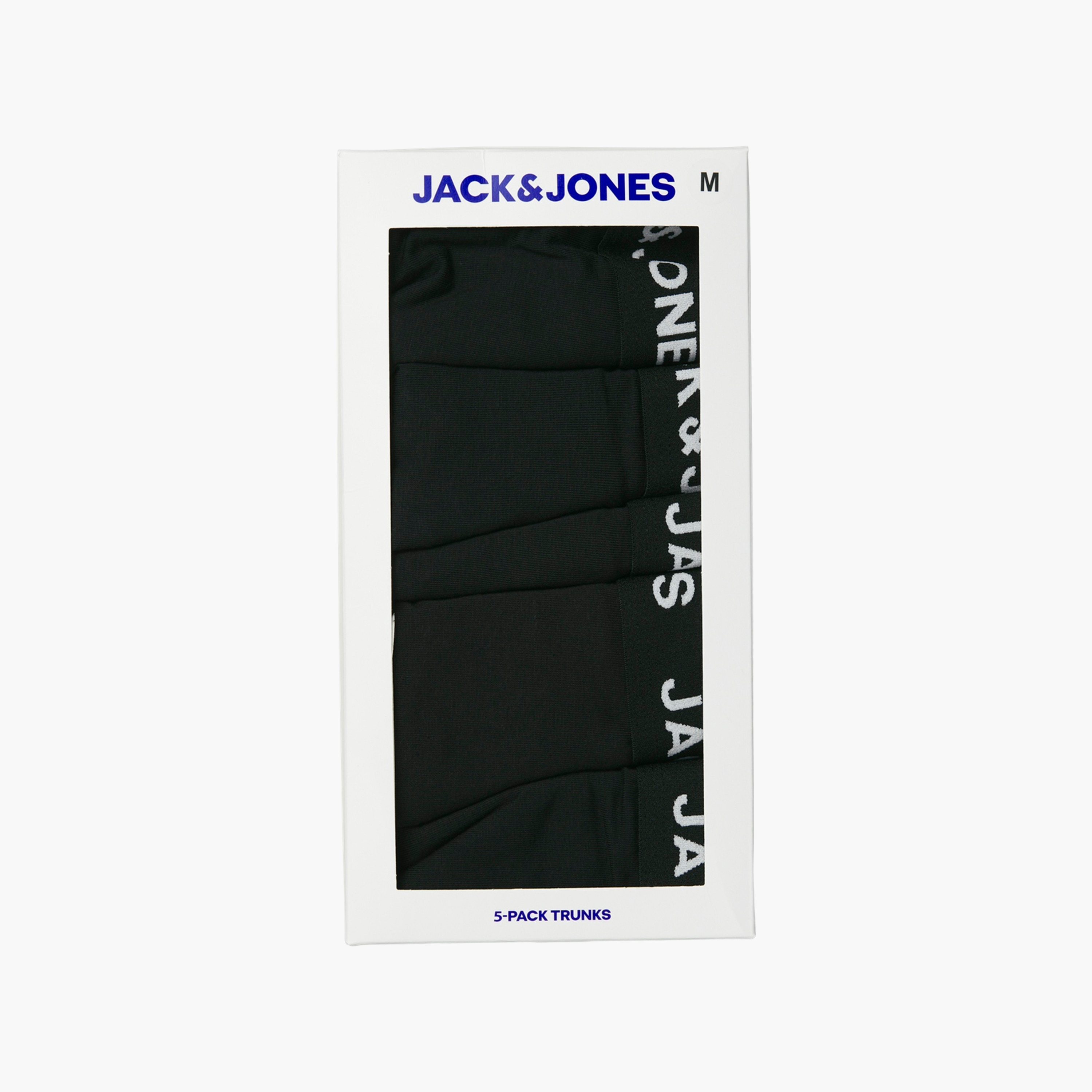 Jack & Jones Pack of 5 Brand Print Elaticated Waistband Trunks-men-clothing-innerwear-underwear-image-4