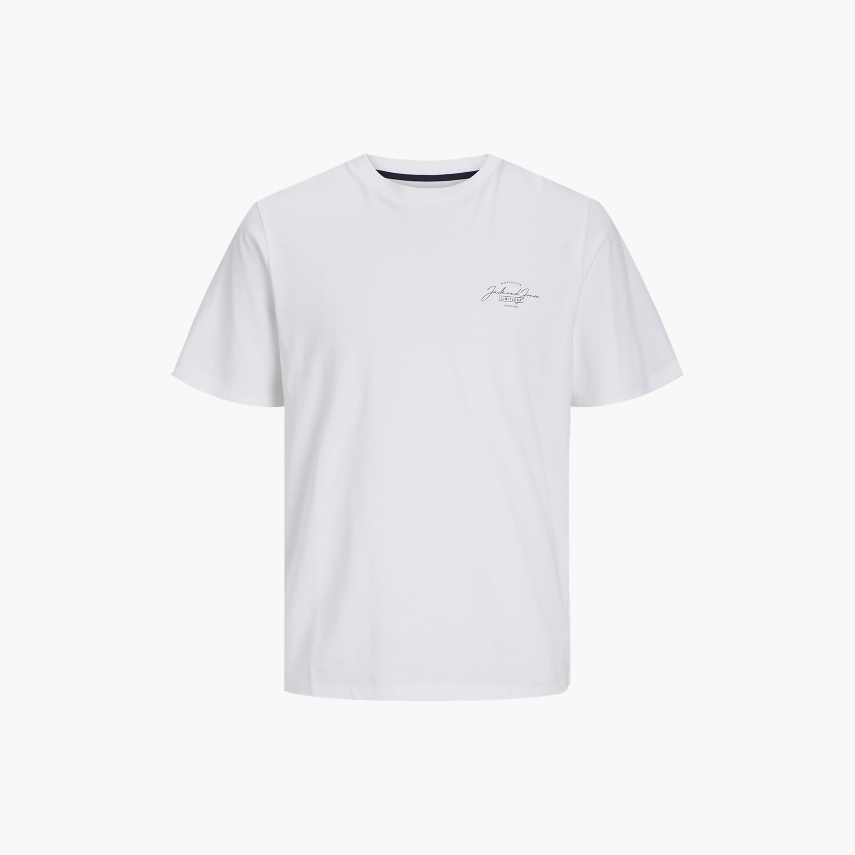 تي شيرت مقاس كبير سادة بياقة دائرية وأكمام قصيرة من جاك آند جونز-men-clothing-tshirtsandpolos-tshirts-image-4