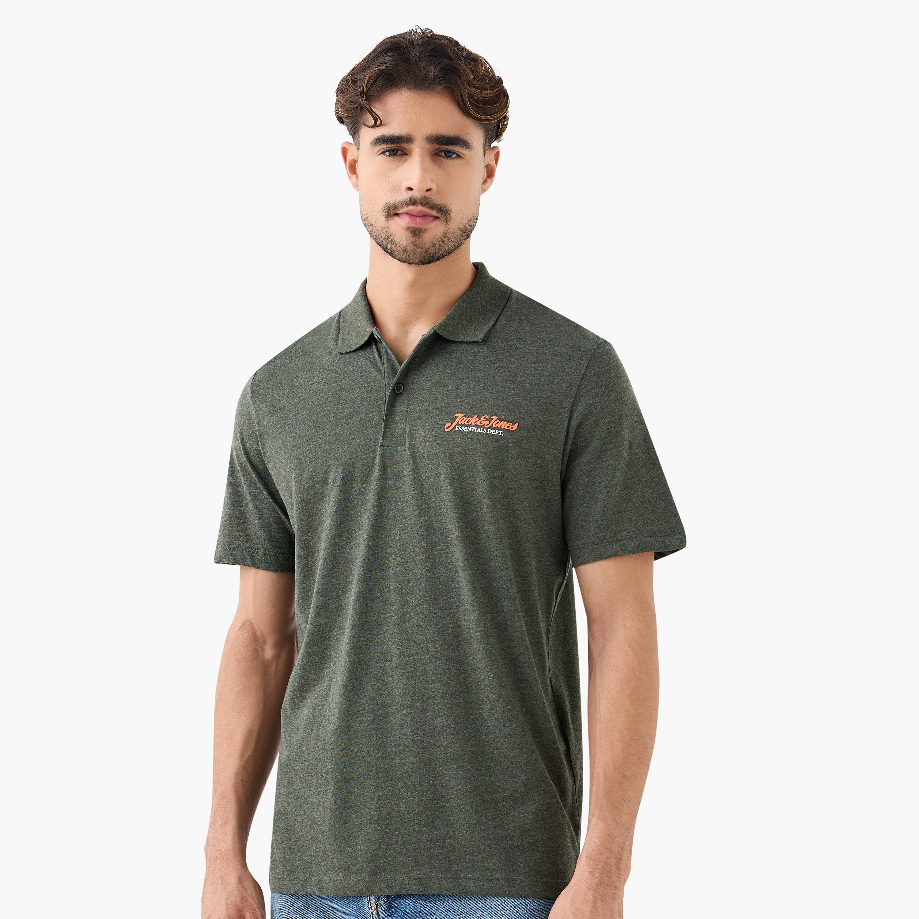 تي شيرت بولو رجالي بياقة عادية وأكمام قصيرة من جاك آند جونز-men-clothing-tshirtsandpolos-polos-image-6