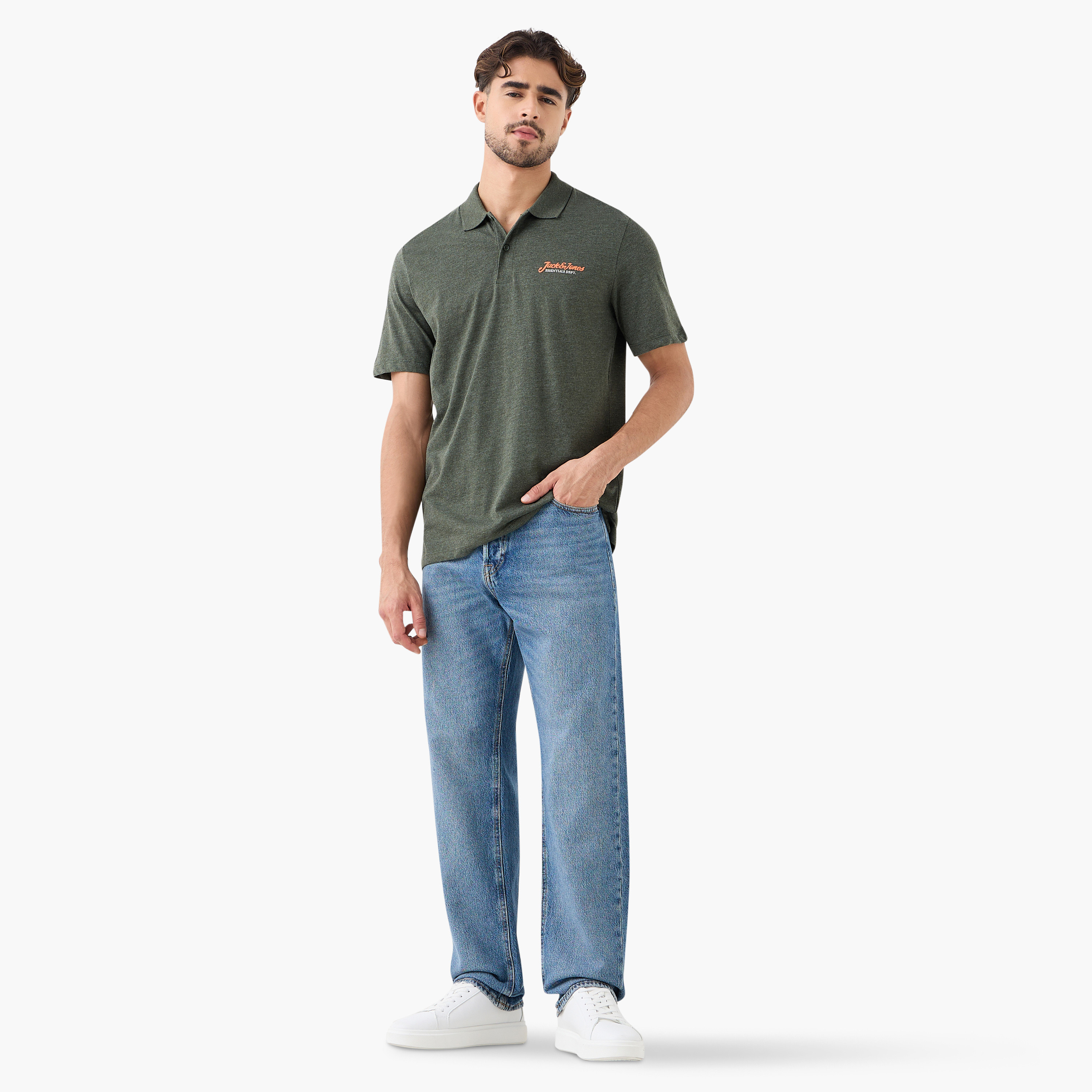 تي شيرت بولو رجالي بياقة عادية وأكمام قصيرة من جاك آند جونز-men-clothing-tshirtsandpolos-polos-image-7