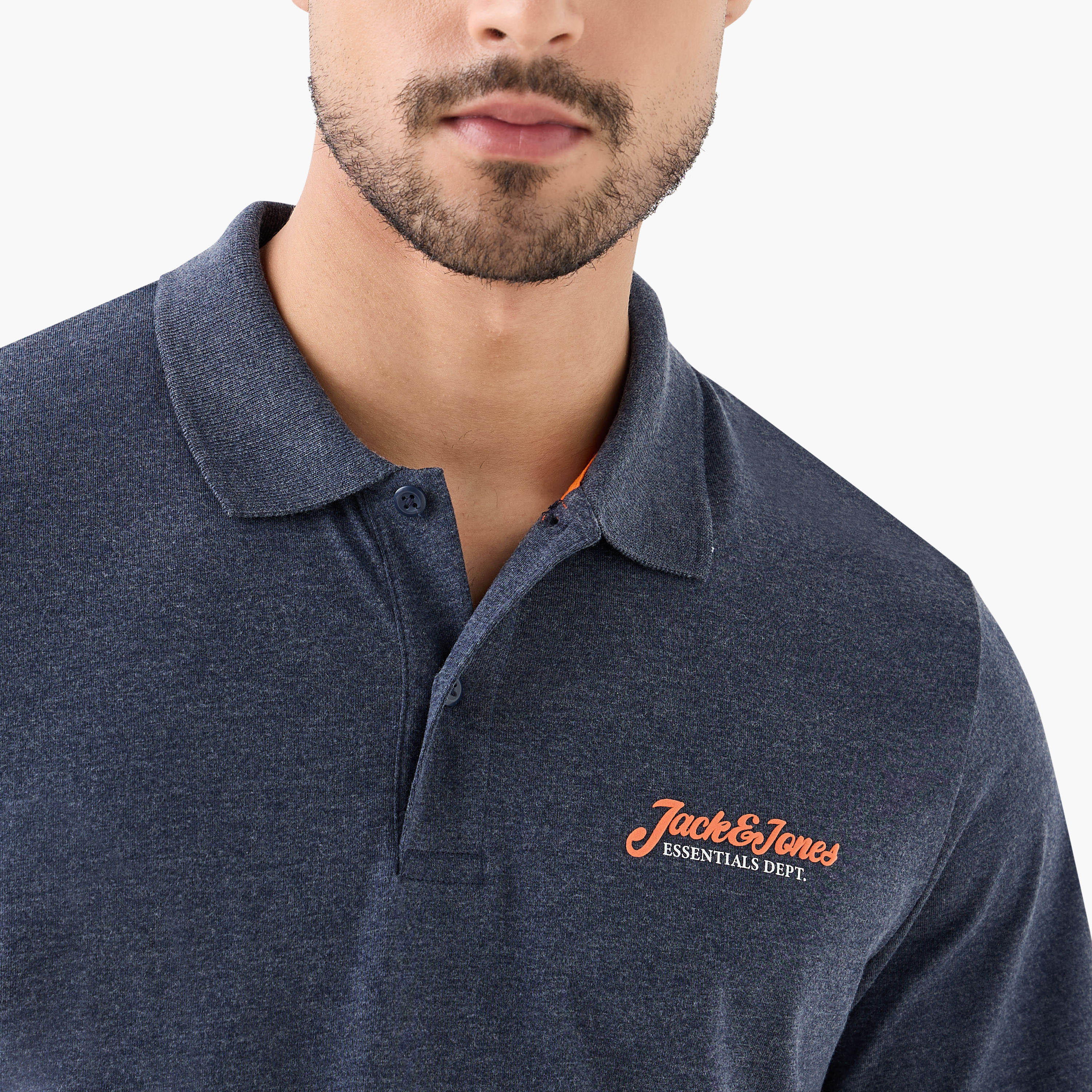 تي شيرت بولو رجالي بياقة عادية وأكمام قصيرة من جاك آند جونز-men-clothing-tshirtsandpolos-polos-image-4